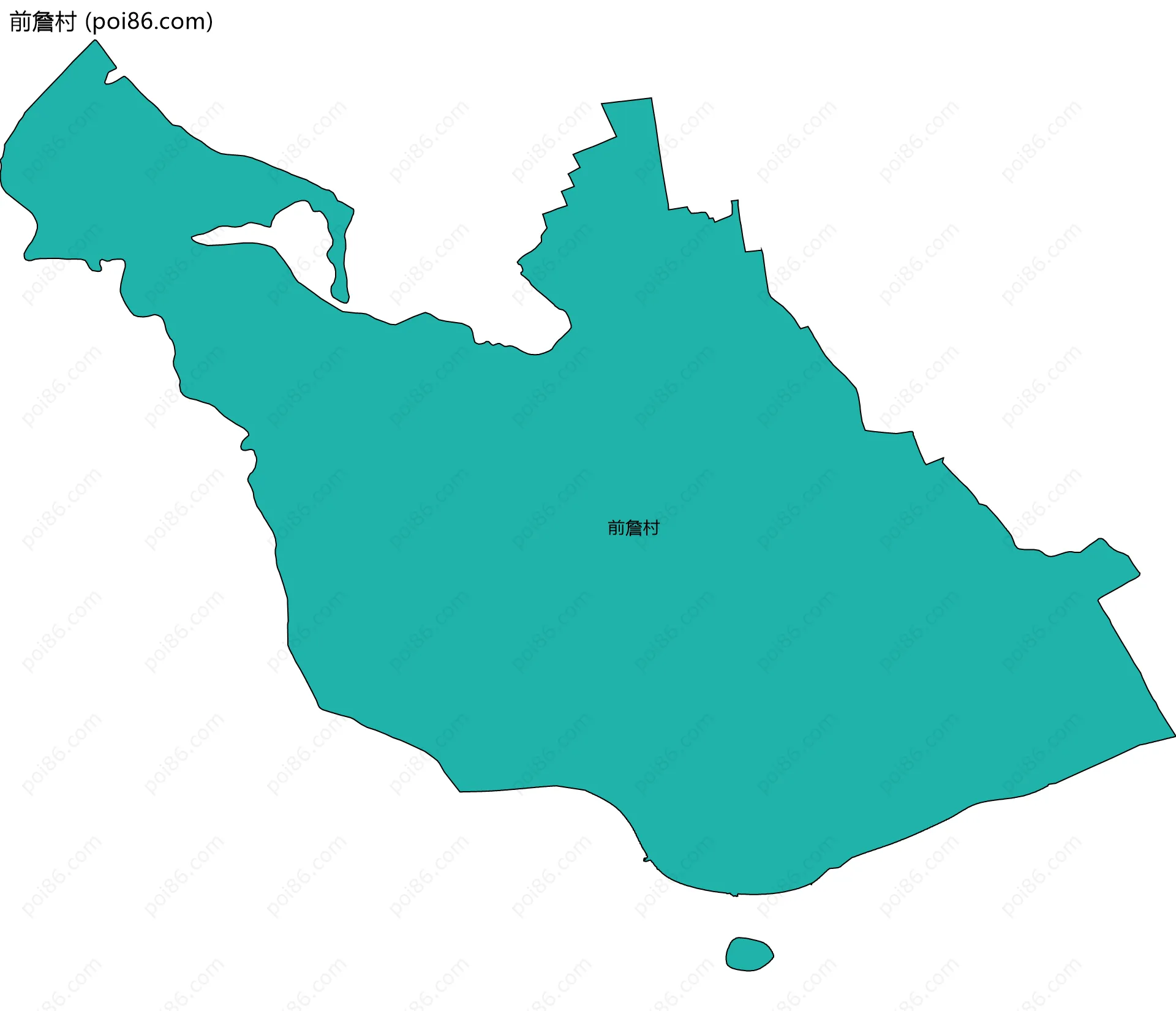 前詹村边界地图