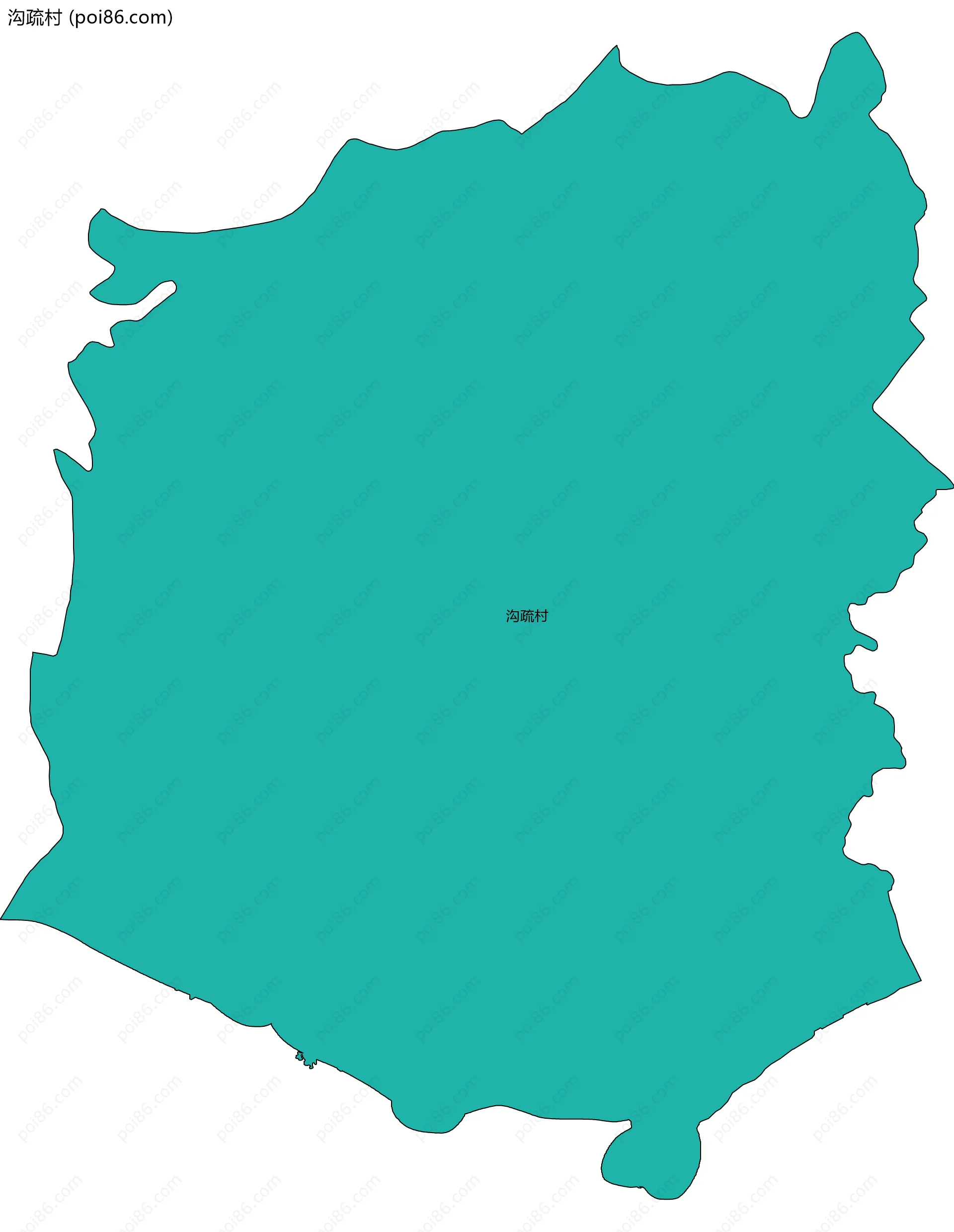 沟疏村边界地图