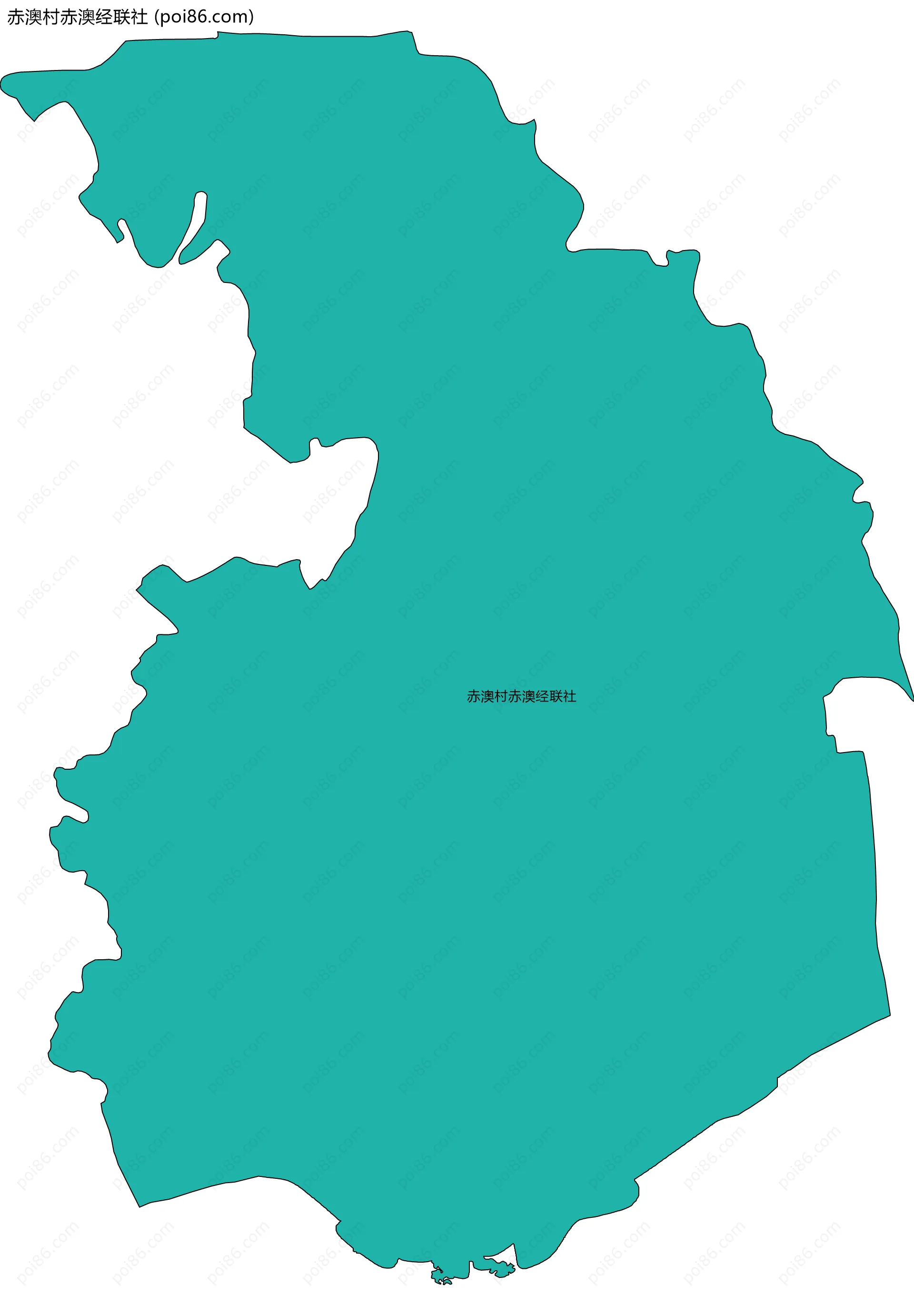 赤澳村赤澳经联社边界地图