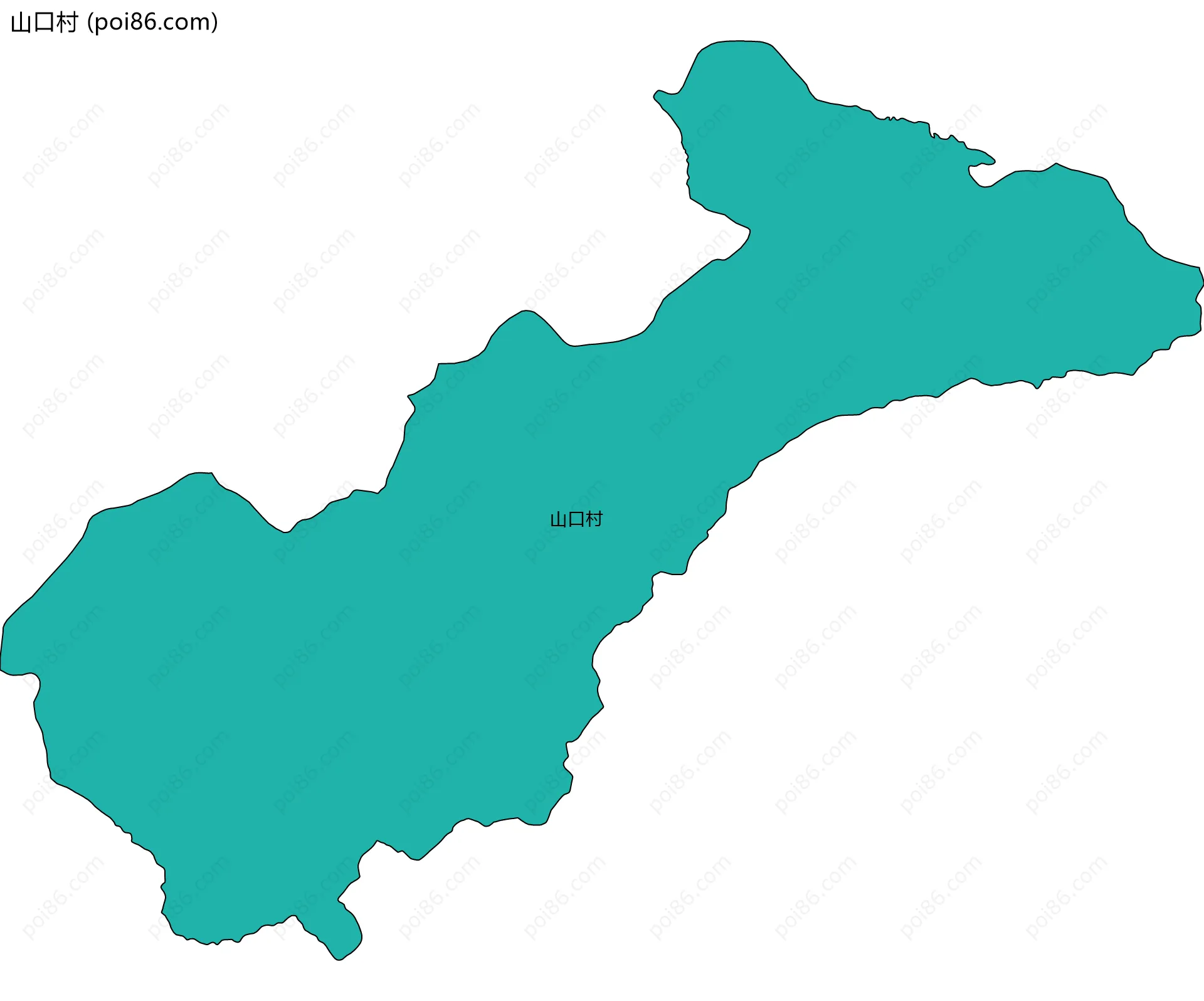 山口村边界地图