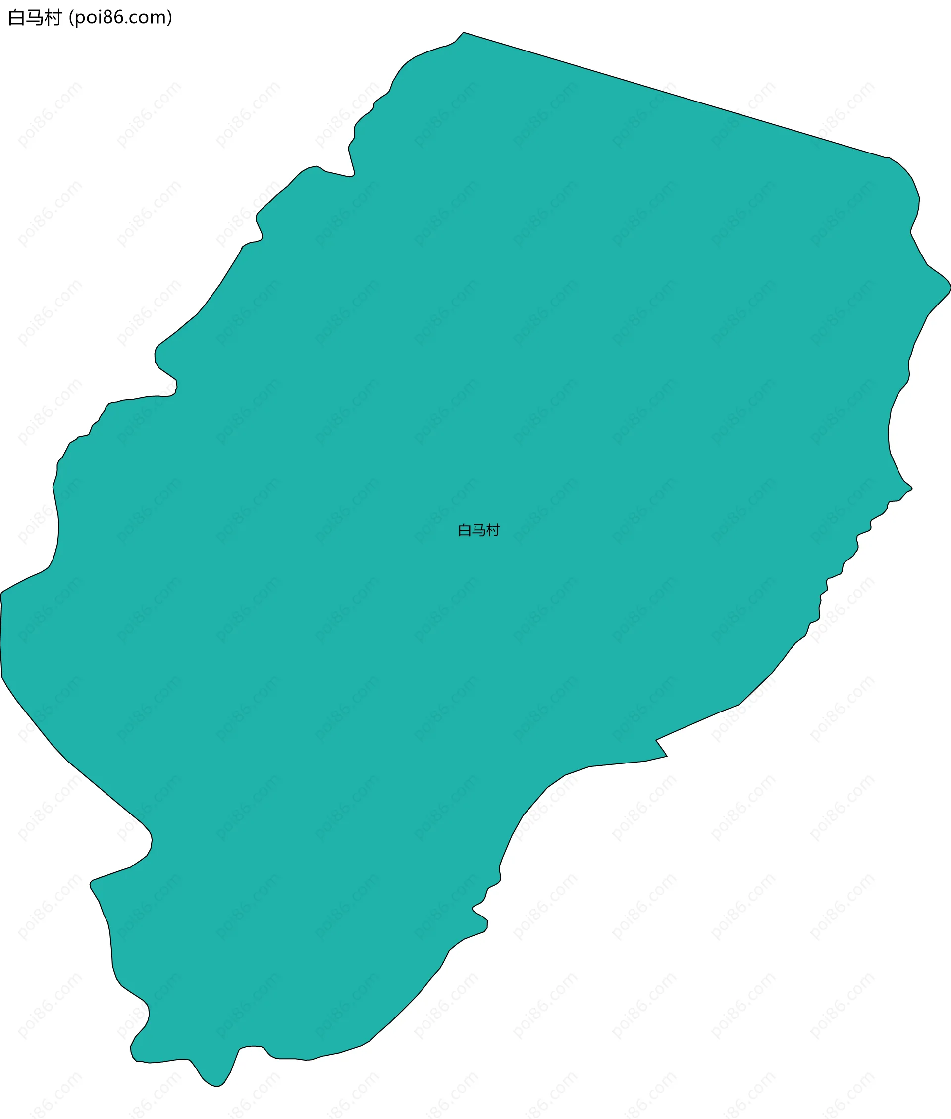 白马村边界地图