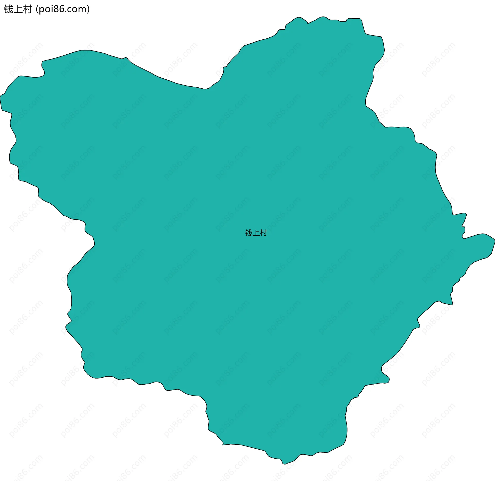 钱上村边界地图