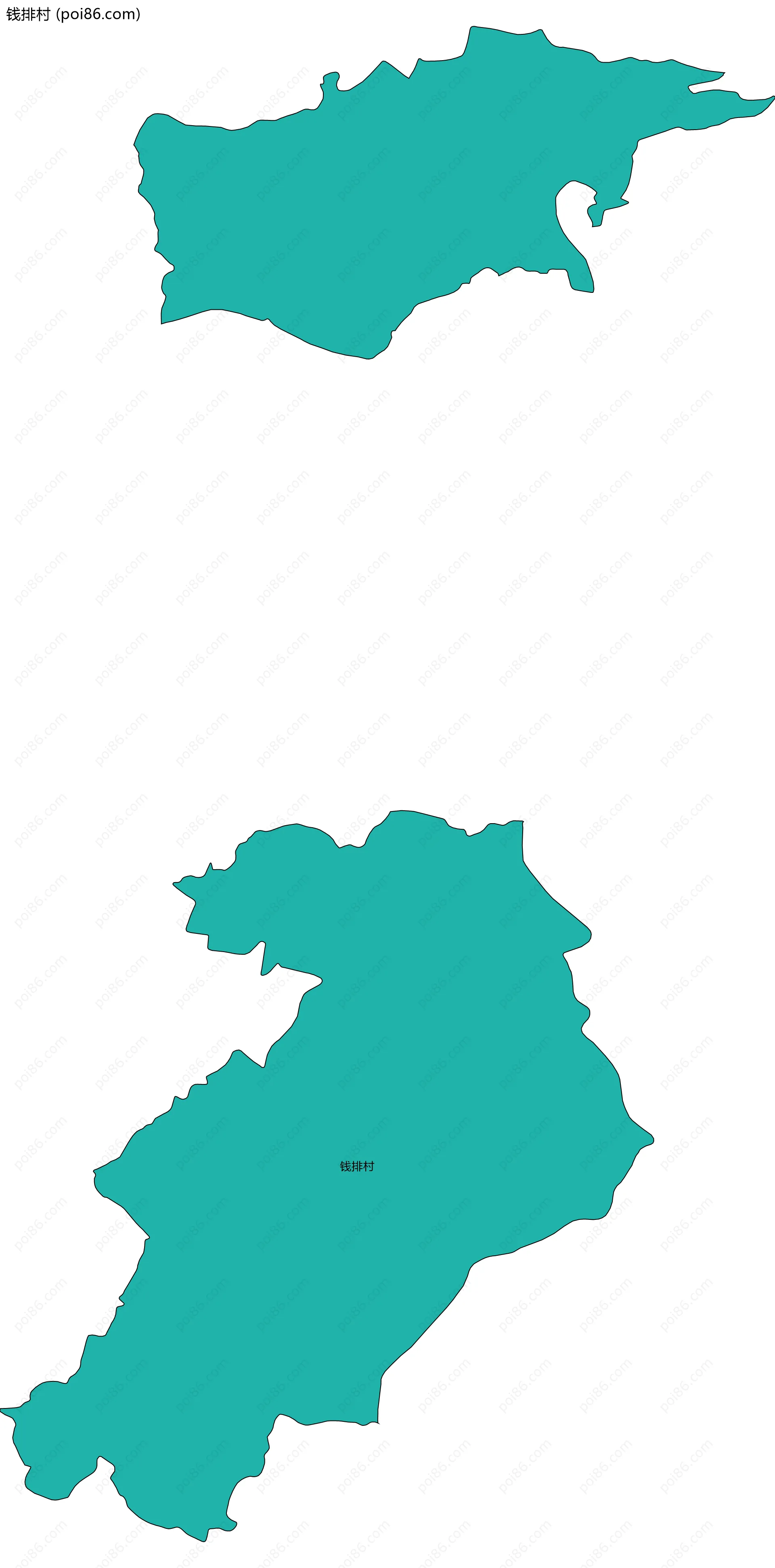 钱排村边界地图