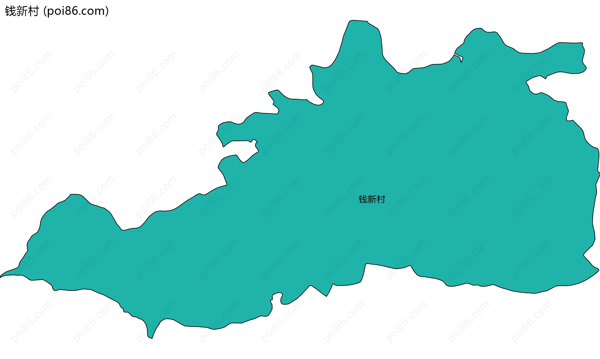 钱新村边界地图