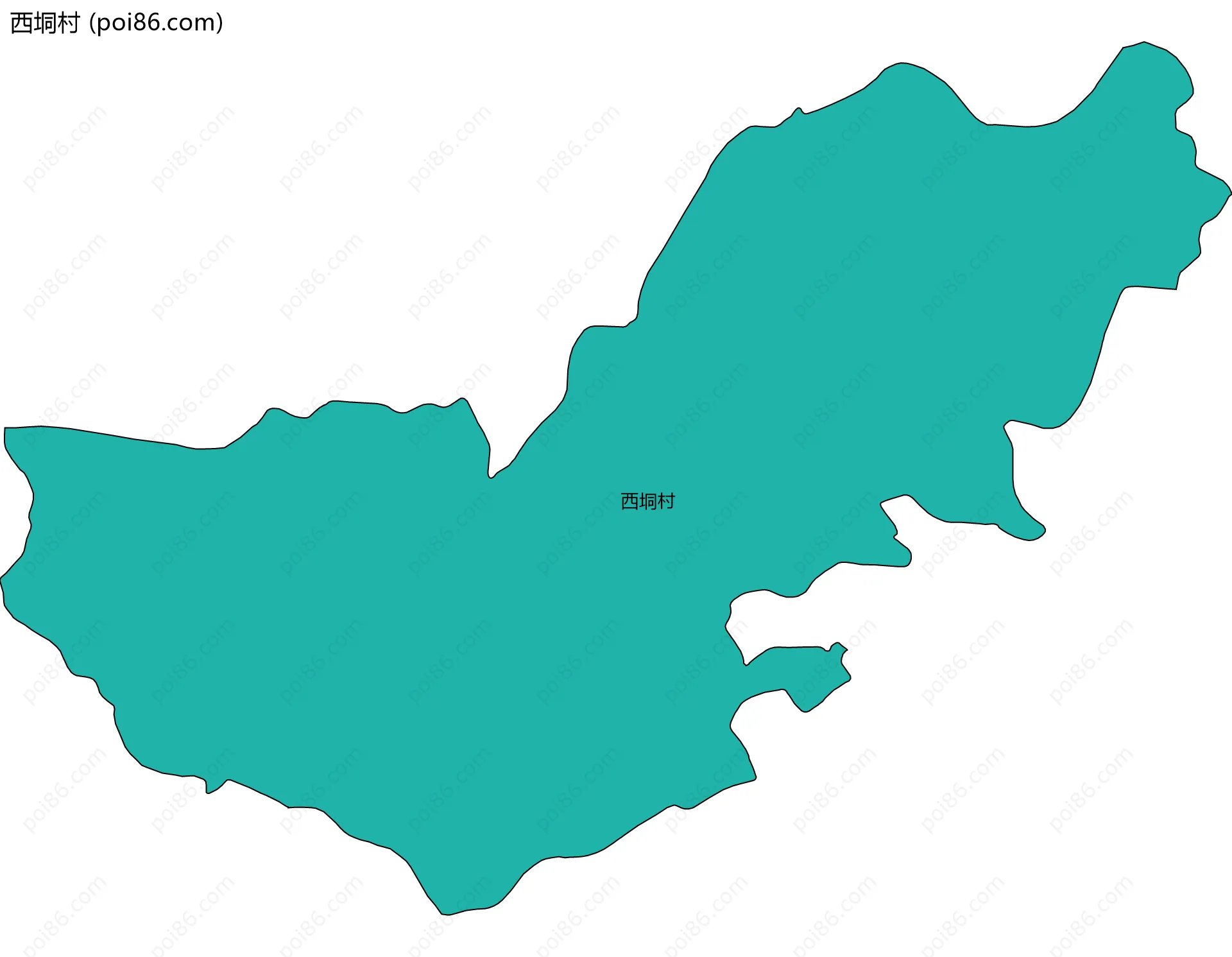 西垌村边界地图