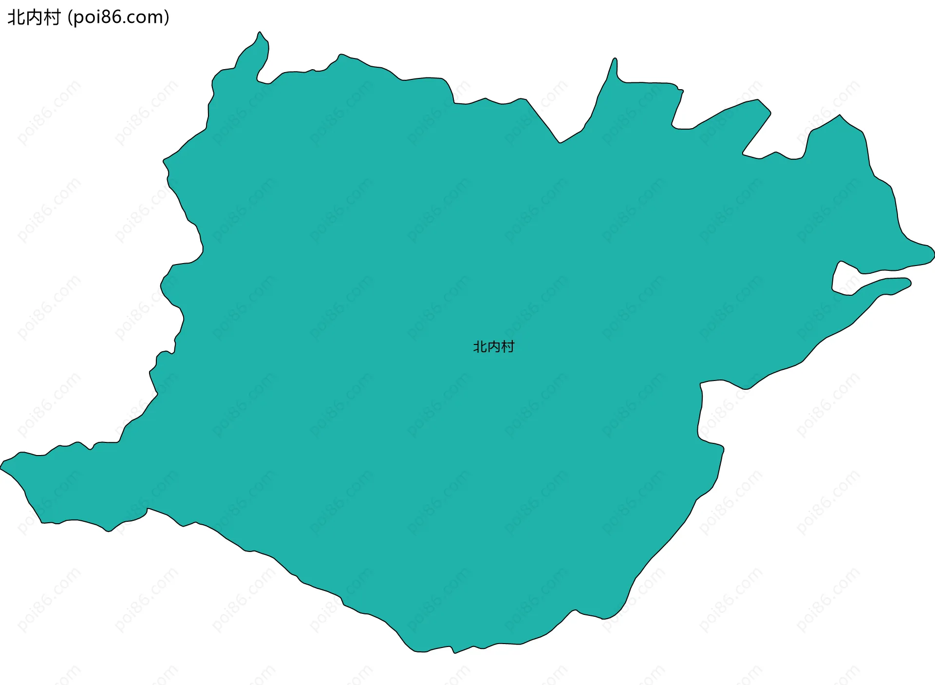 北内村边界地图