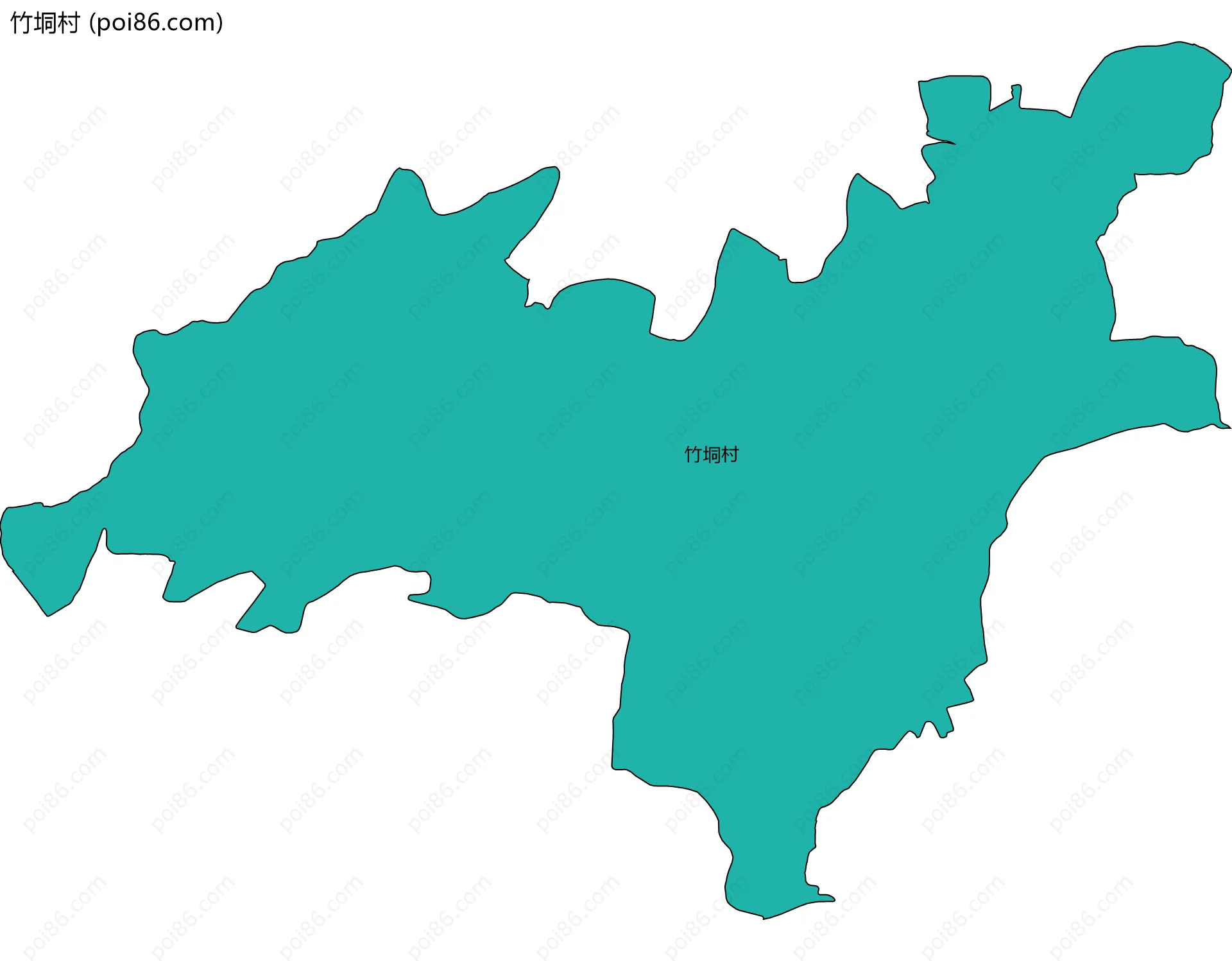 竹垌村边界地图