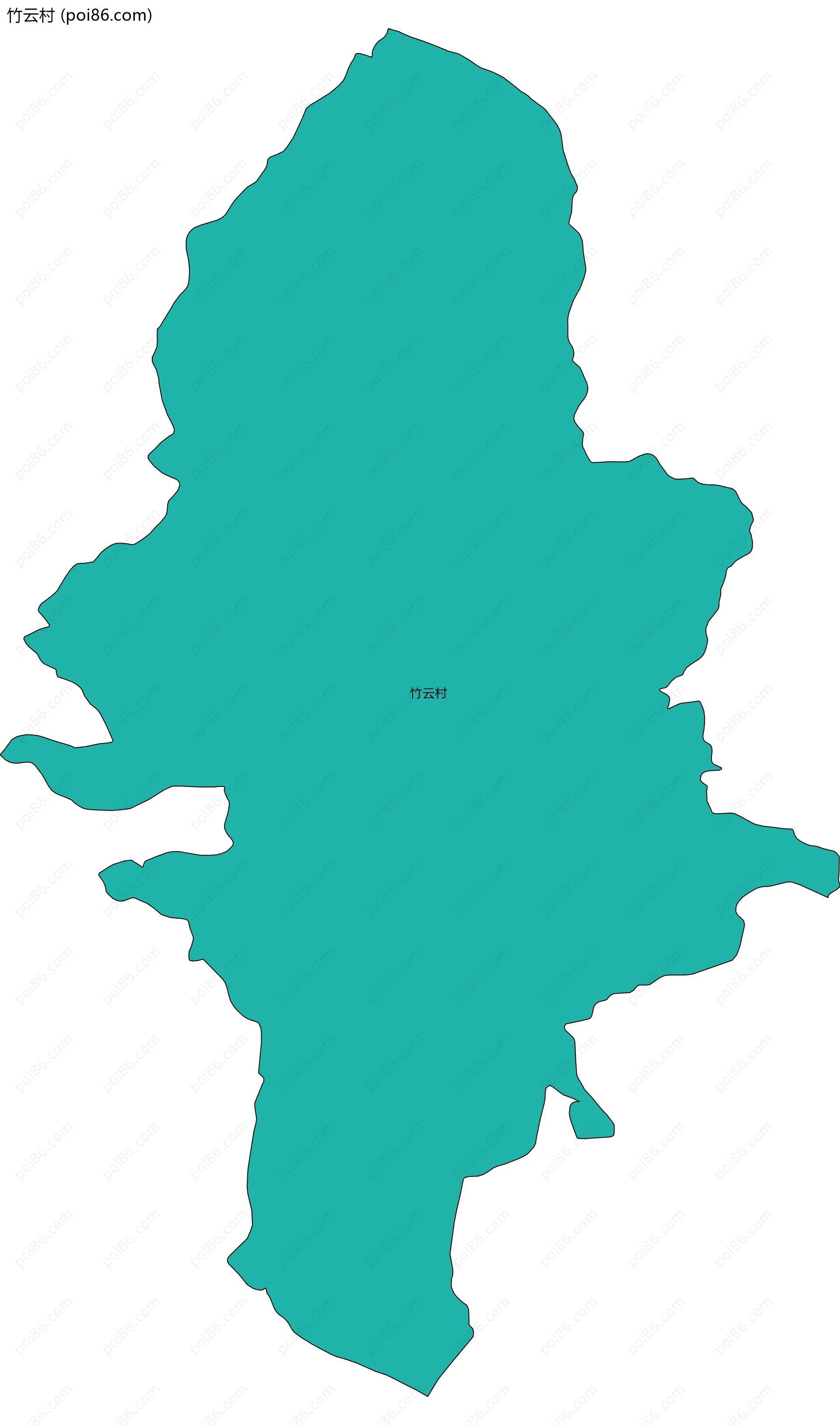 竹云村边界地图