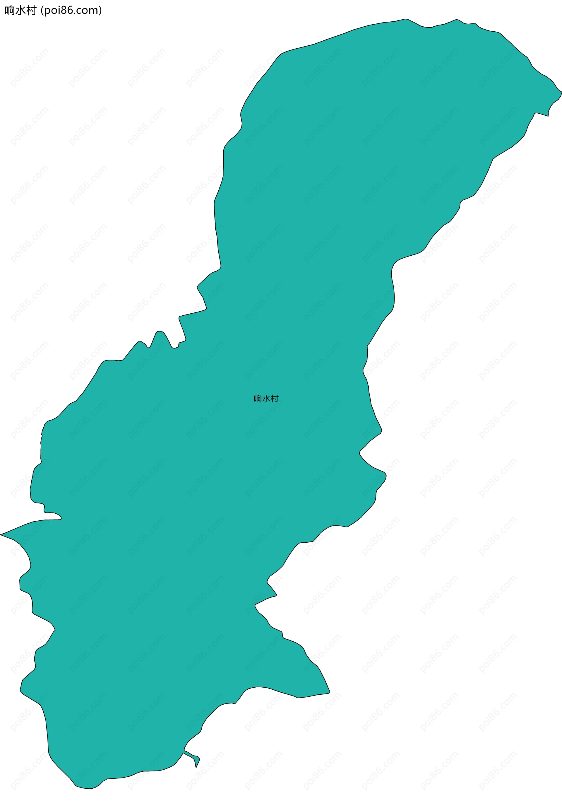 响水村边界地图