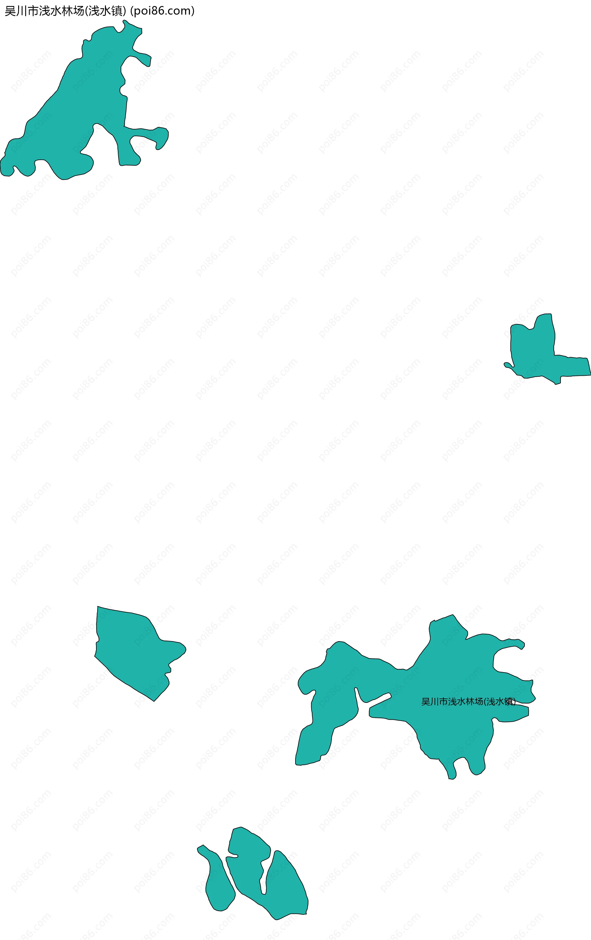 吴川市浅水林场(浅水镇)边界地图