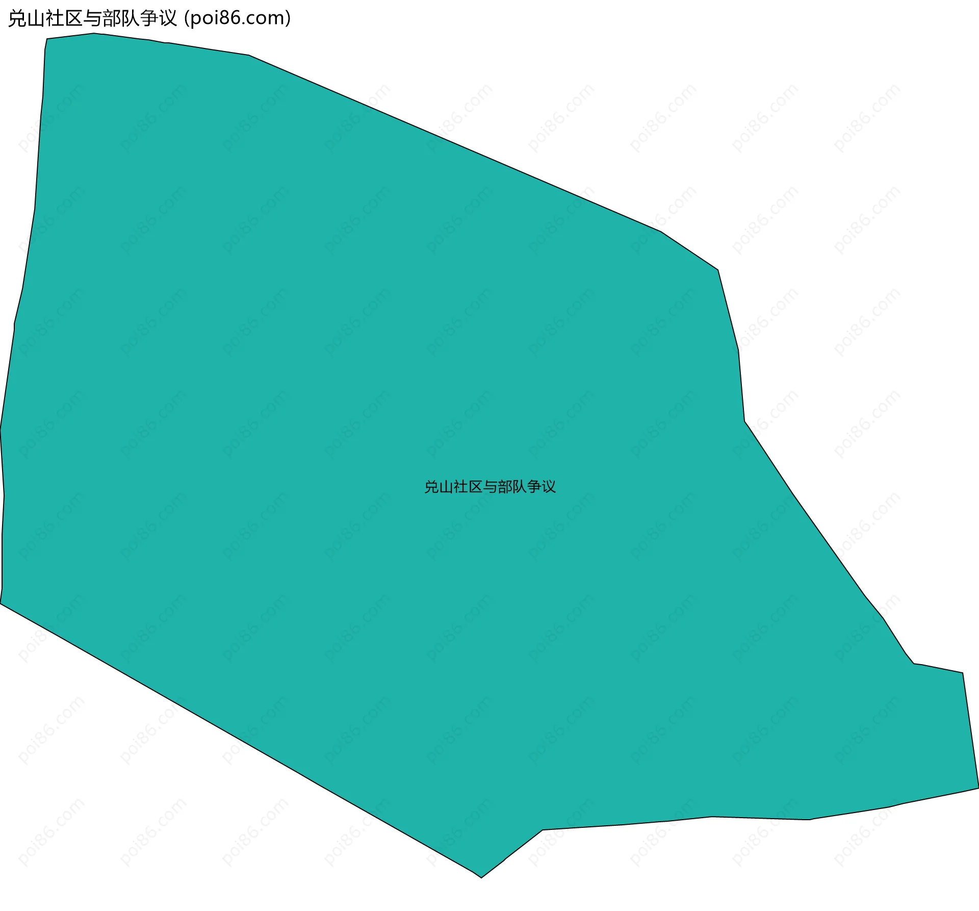 兑山社区与部队争议边界地图