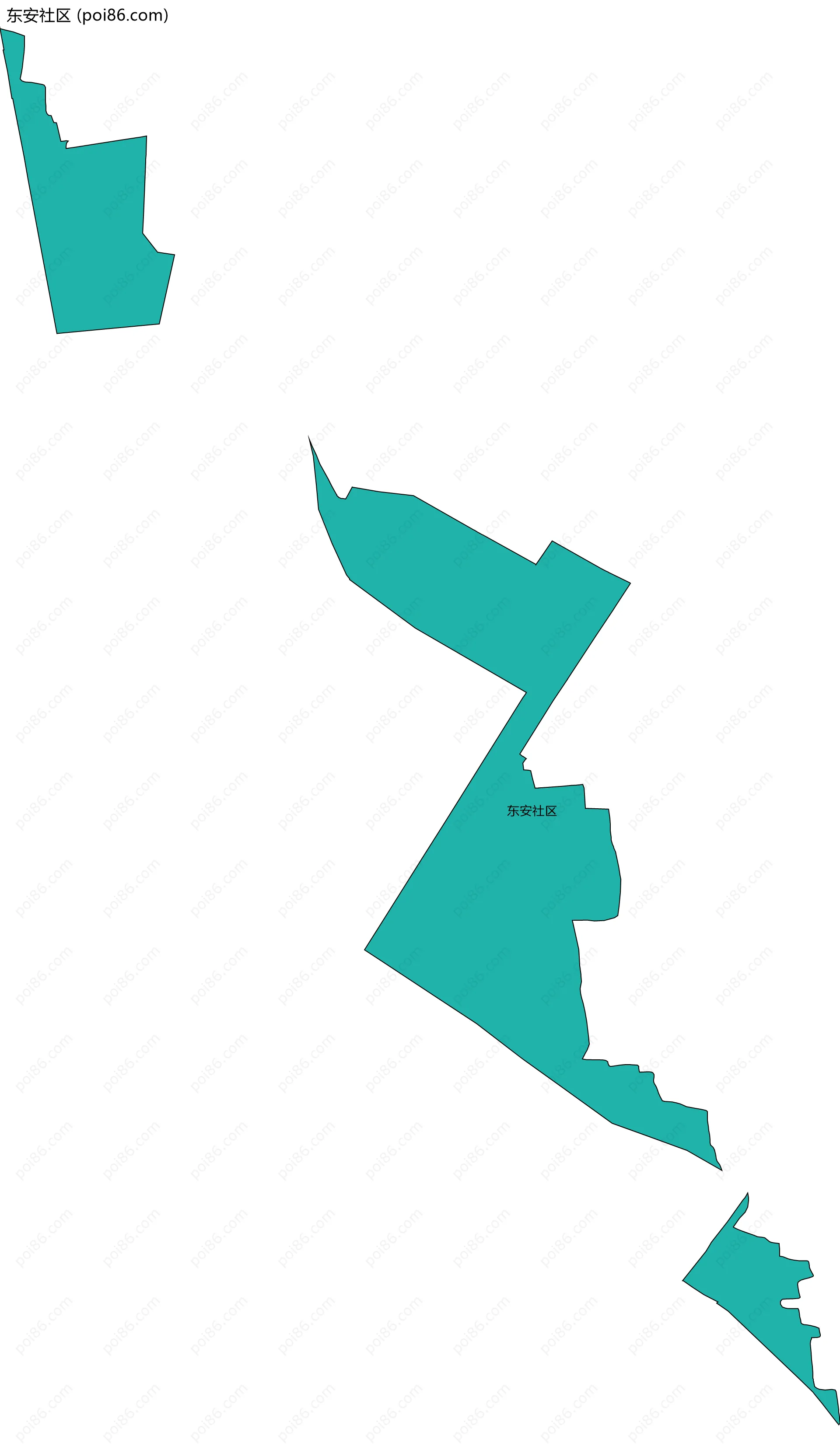 东安社区边界地图