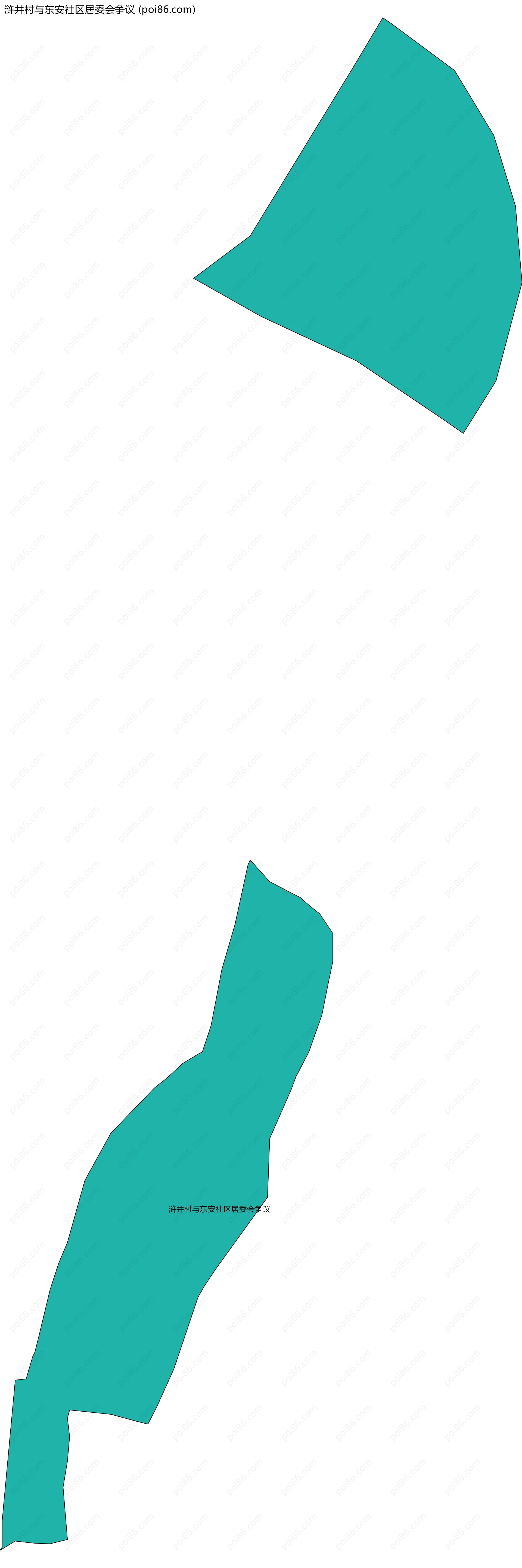 浒井村与东安社区居委会争议边界地图