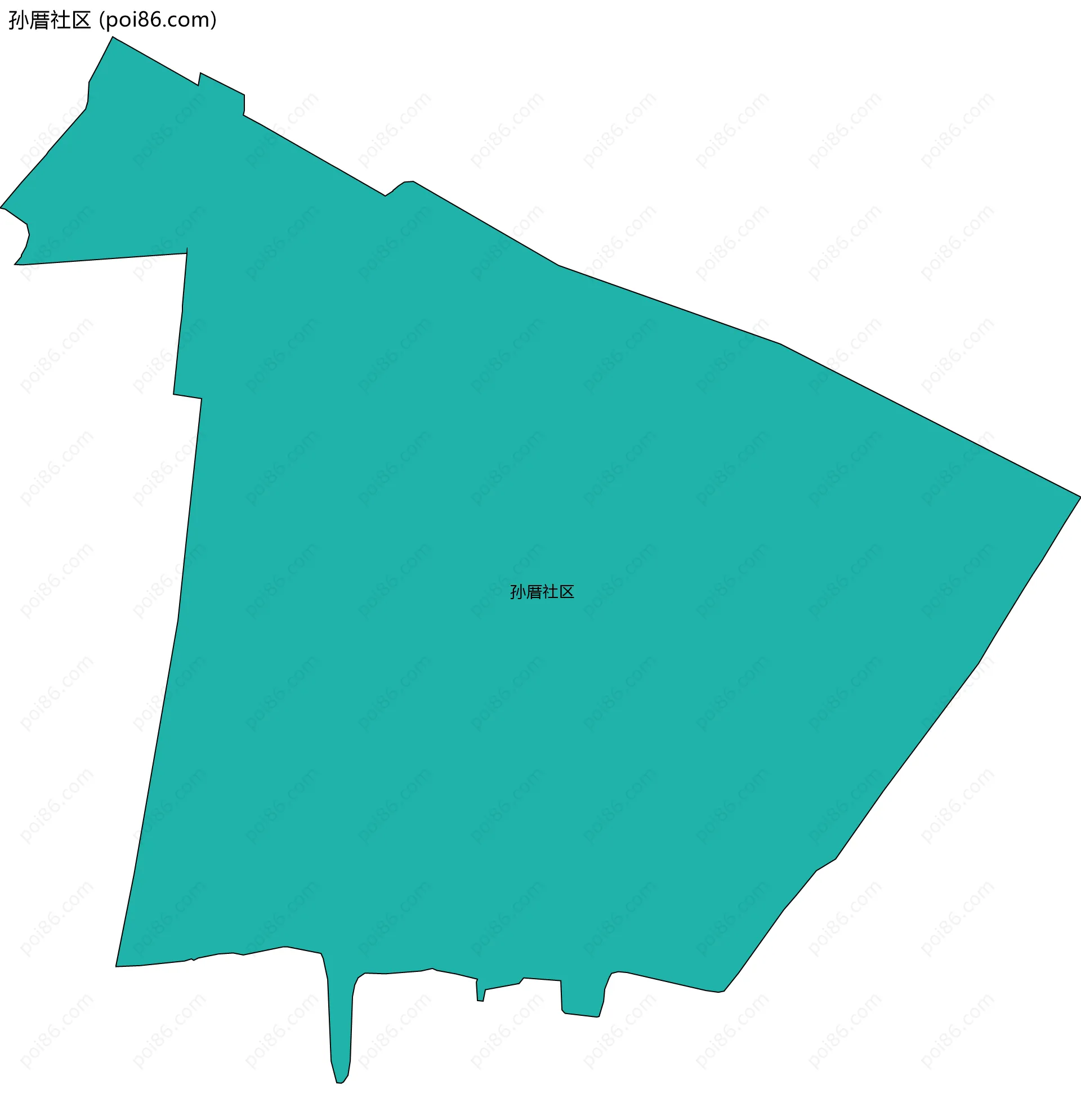 孙厝社区边界地图
