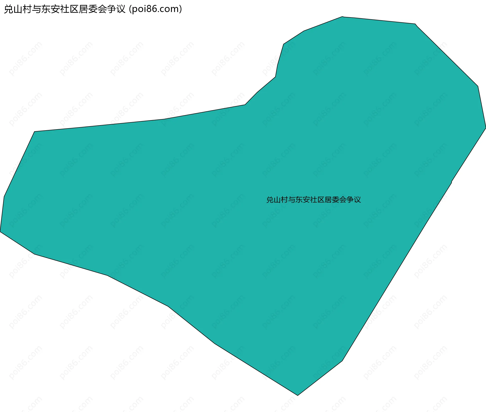 兑山村与东安社区居委会争议边界地图