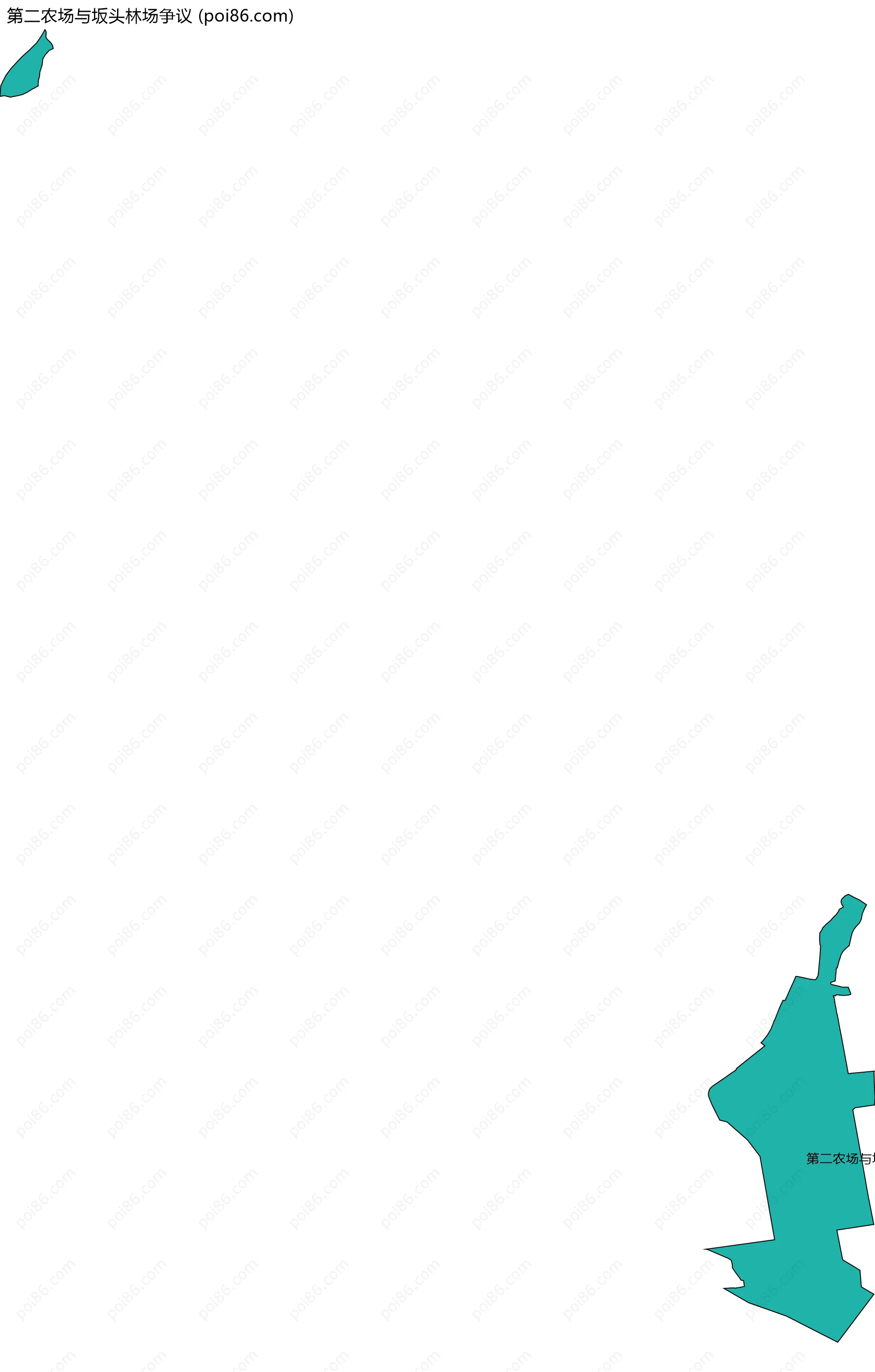 第二农场与坂头林场争议边界地图