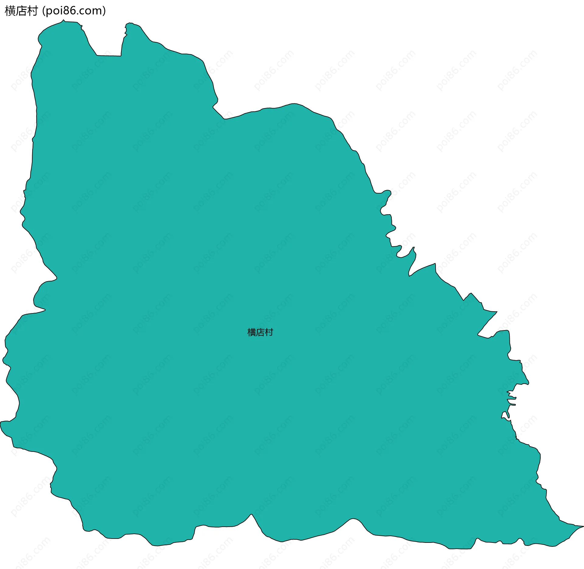 横店村边界地图