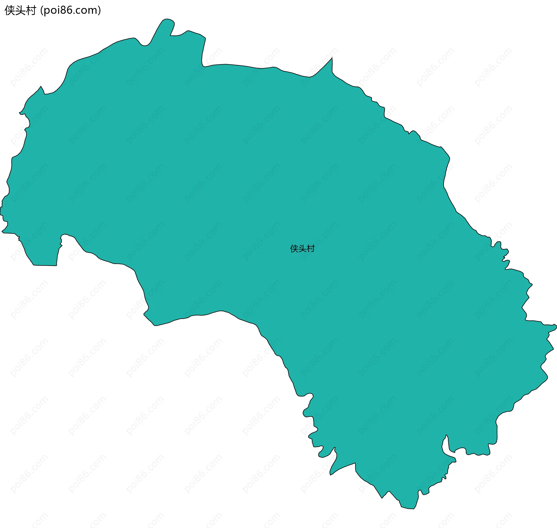 侠头村边界地图