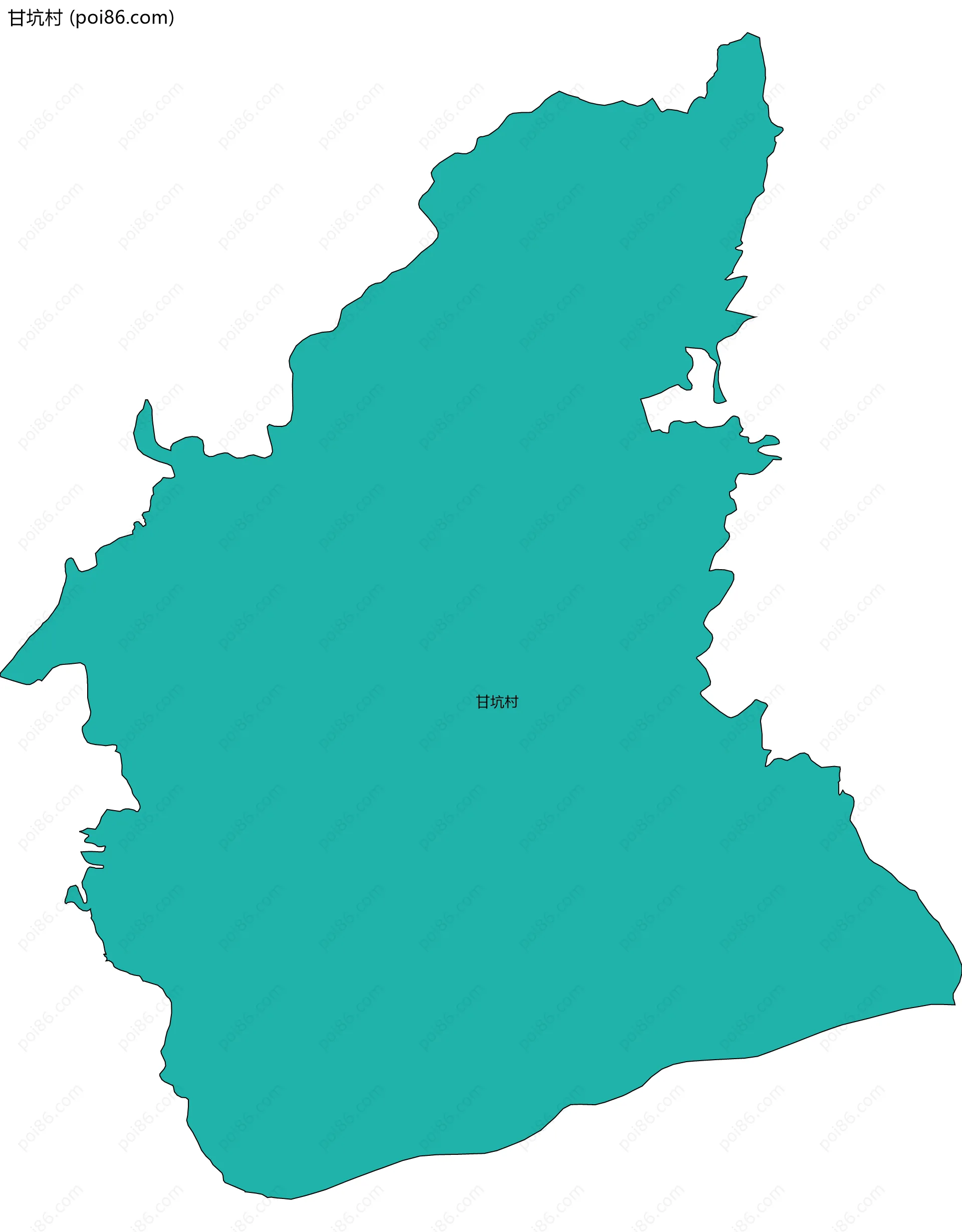 甘坑村边界地图