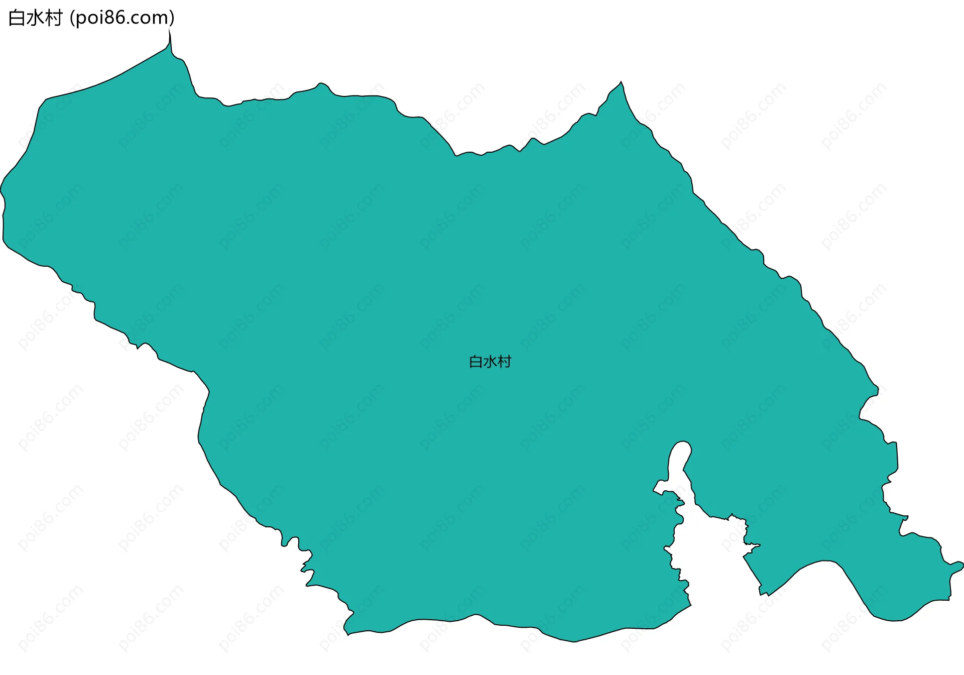 白水村边界地图