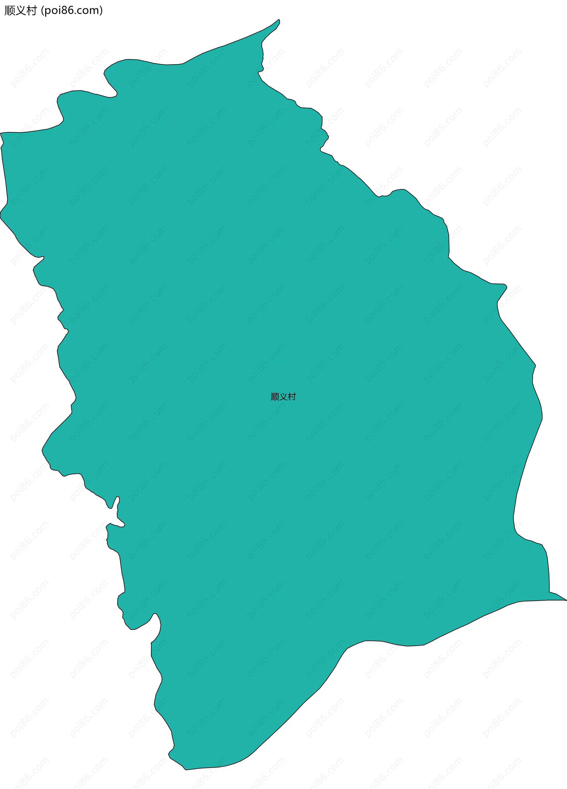 顺义村边界地图