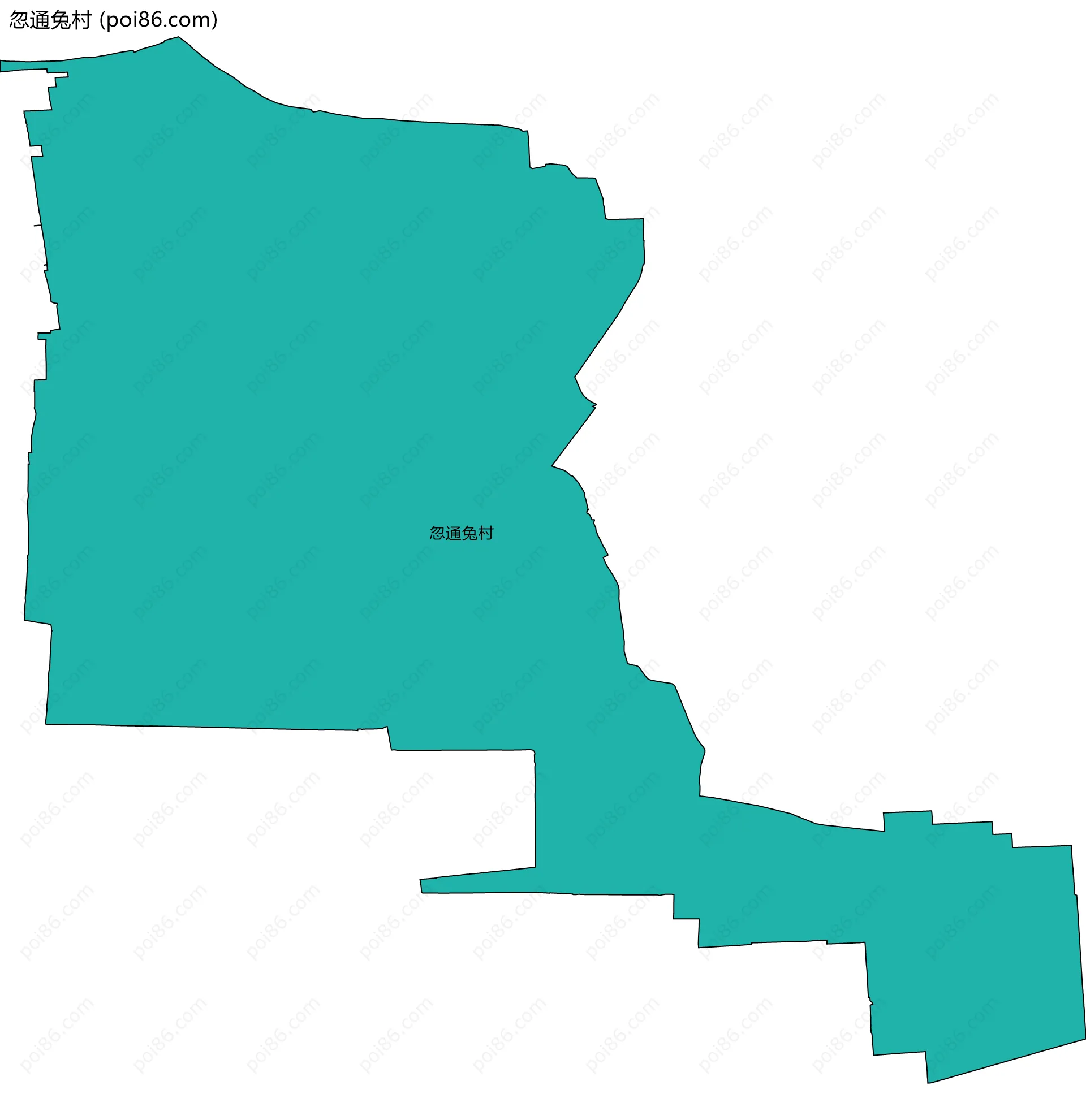 忽通兔村边界地图