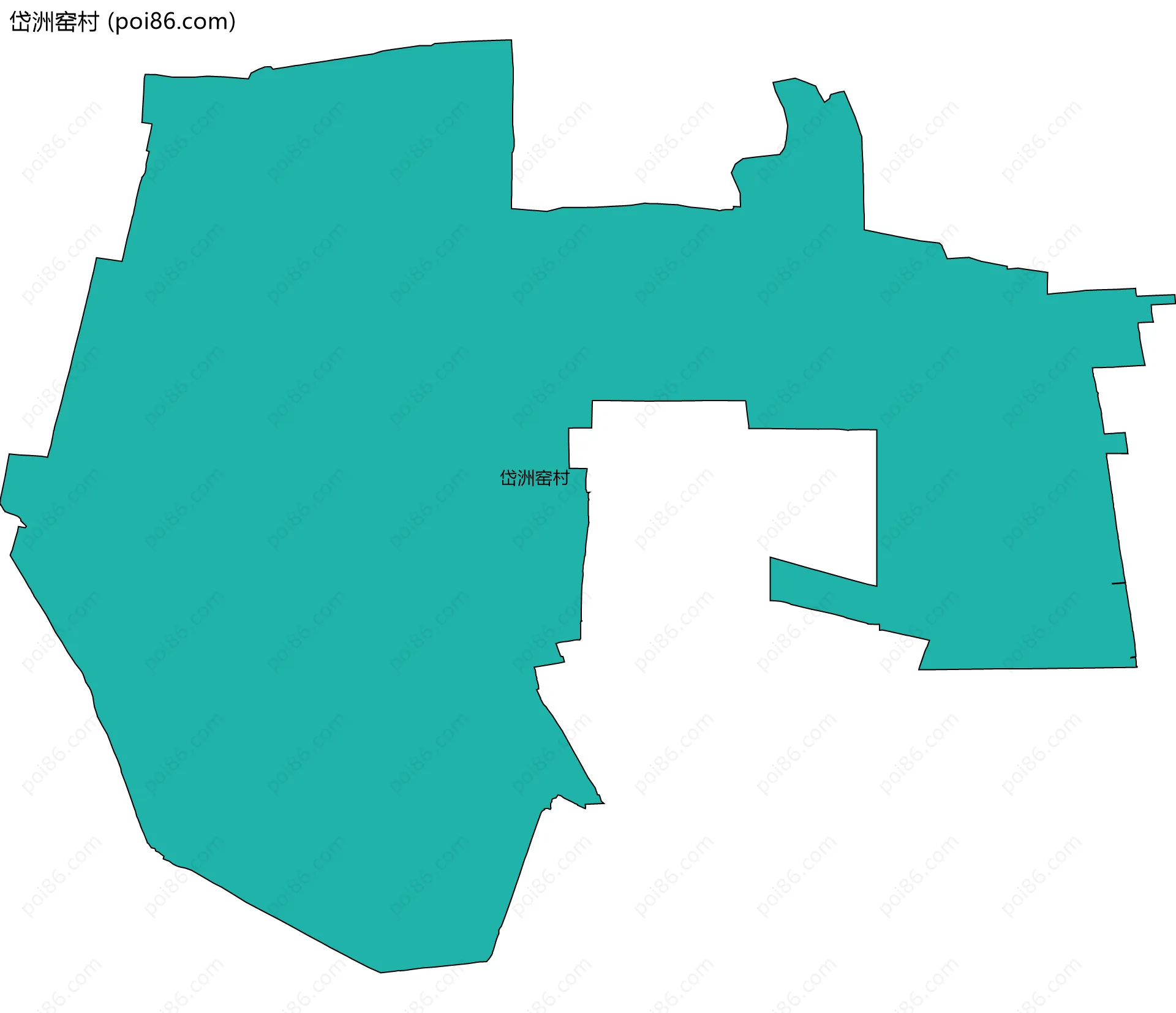 岱洲窑村边界地图