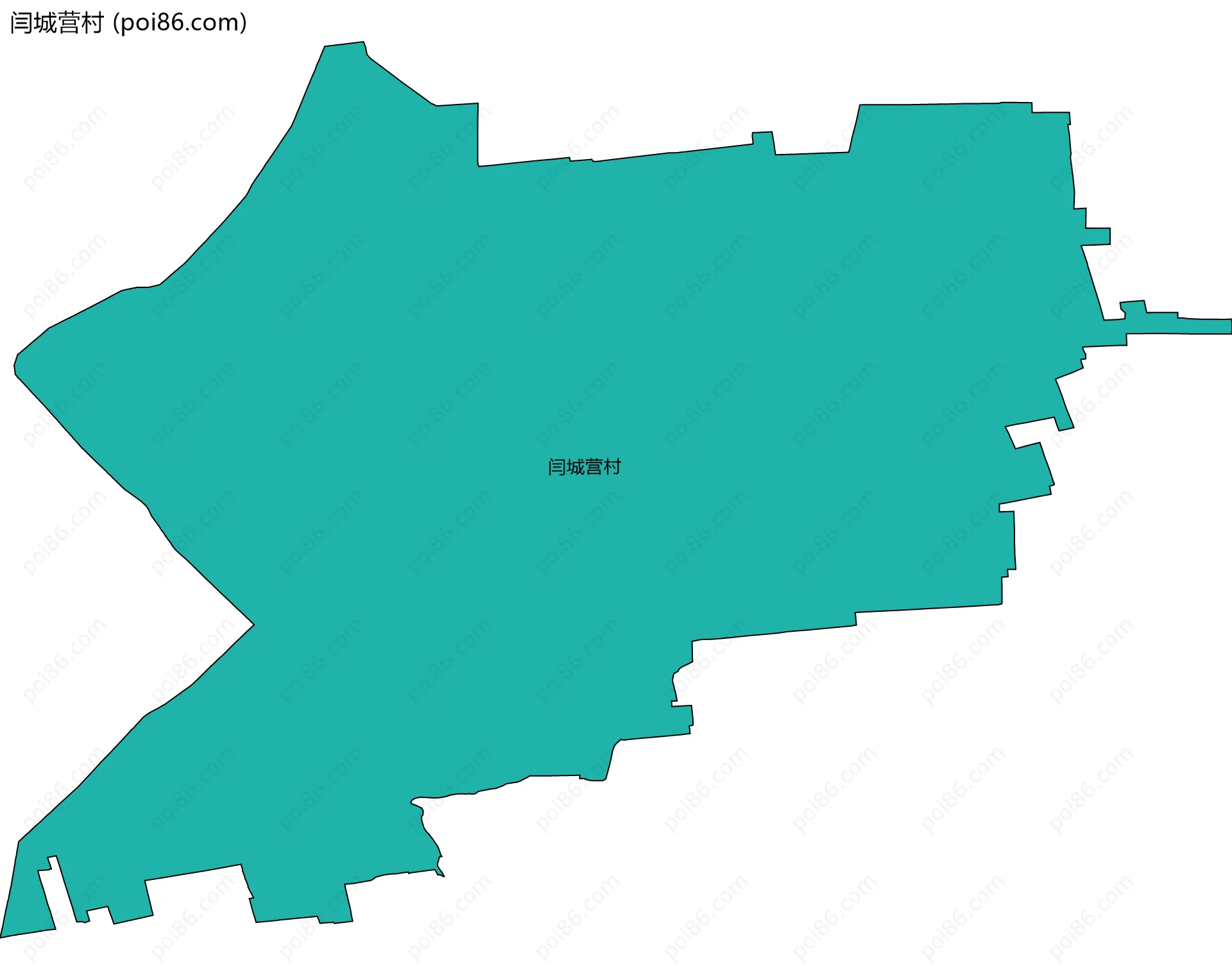 闫城营村边界地图