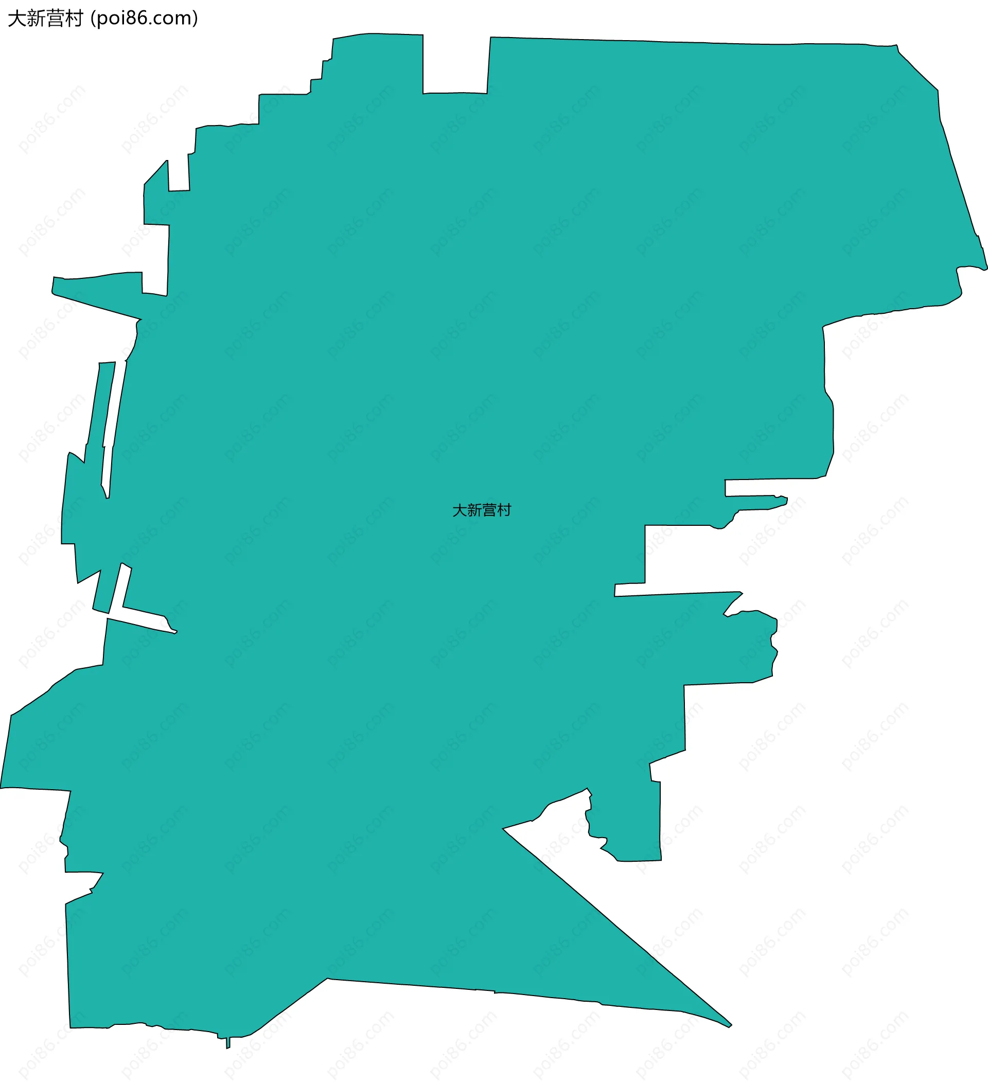 大新营村边界地图