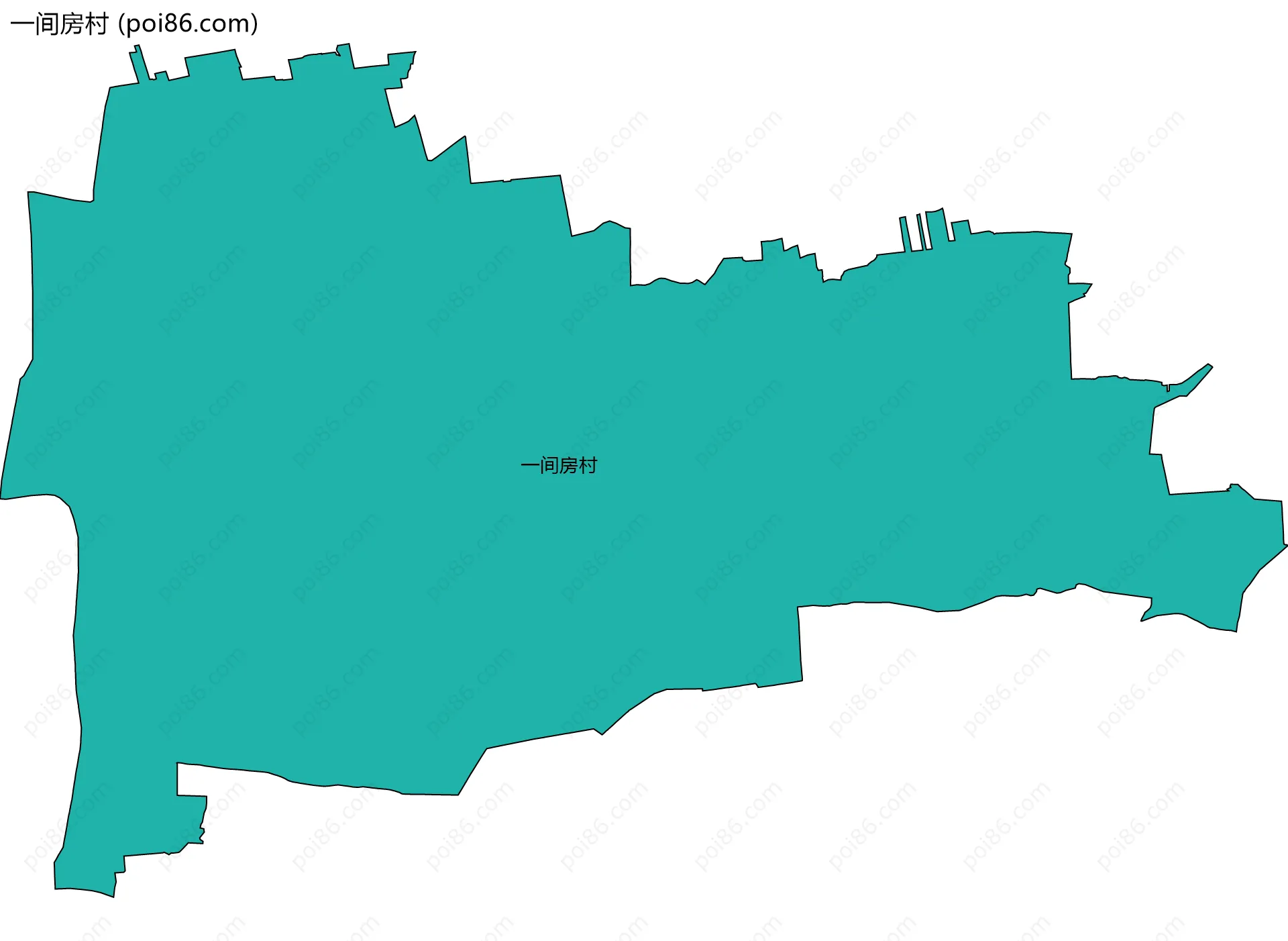 一间房村边界地图