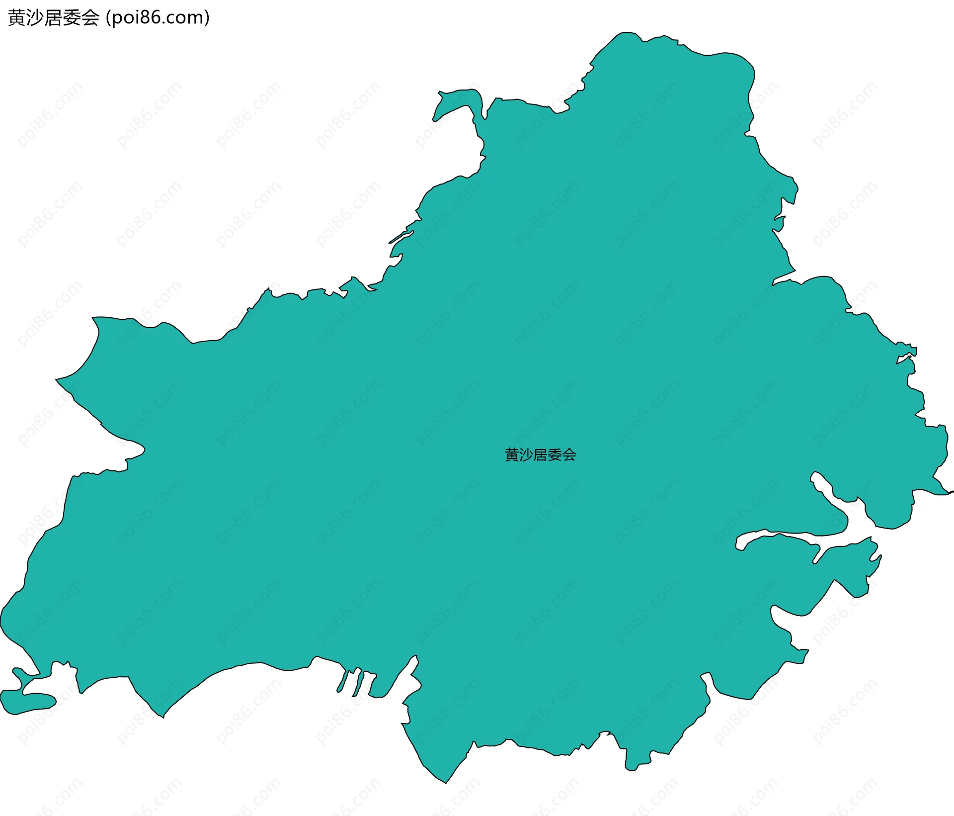 黄沙居委会边界地图