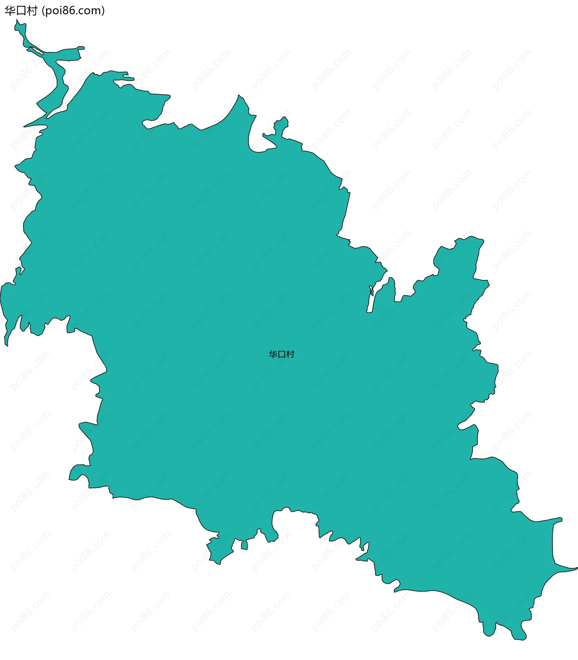 华口村边界地图