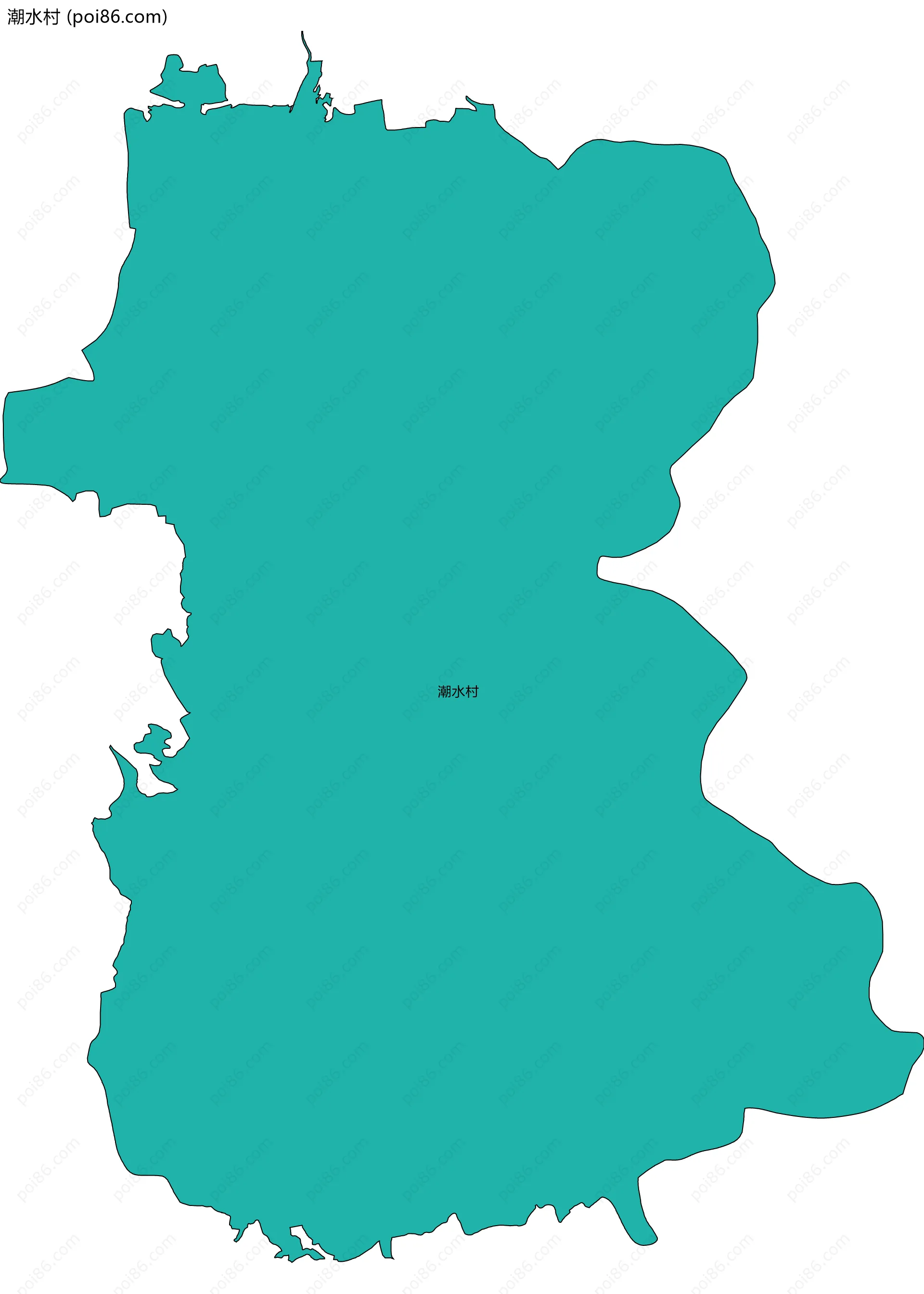 潮水村边界地图