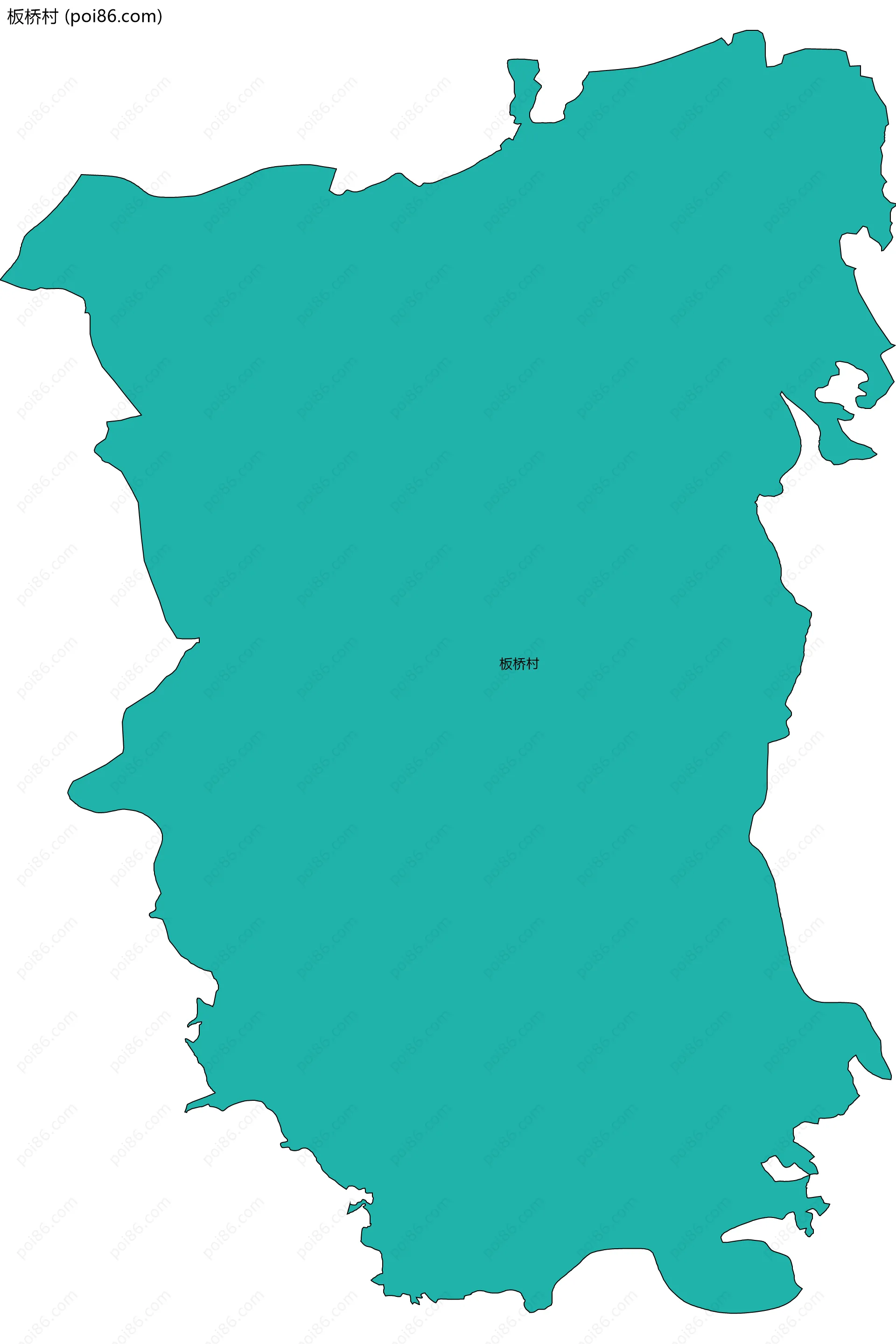 板桥村边界地图