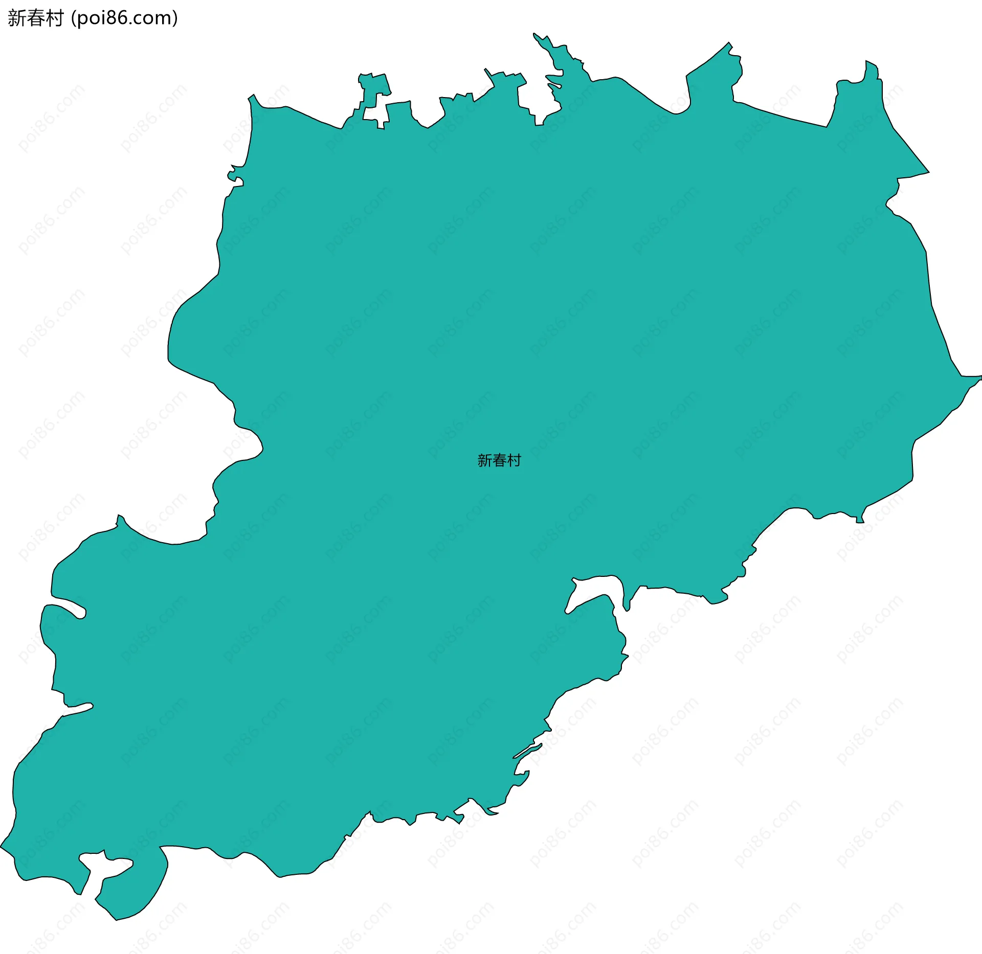 新春村边界地图