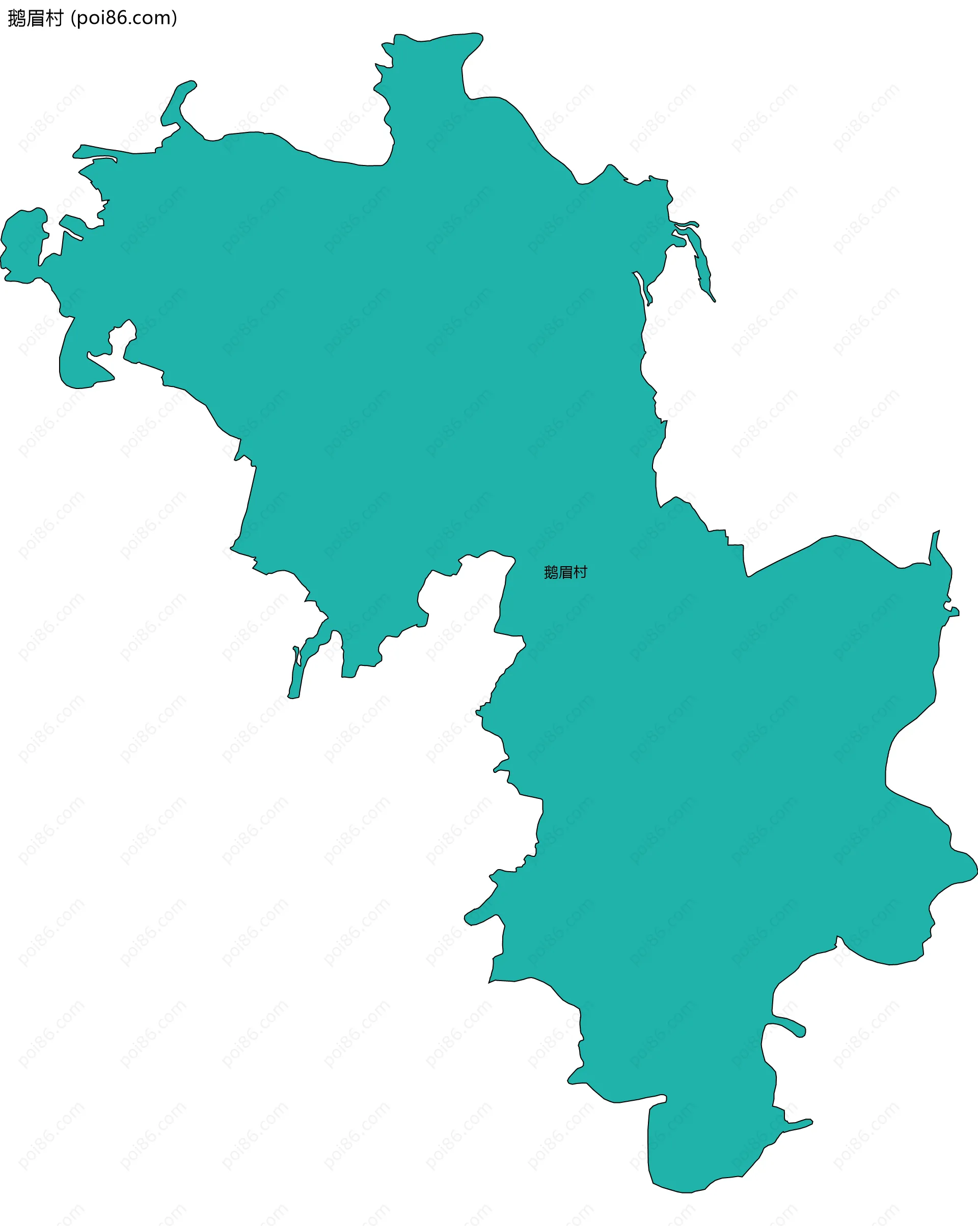 鹅眉村边界地图