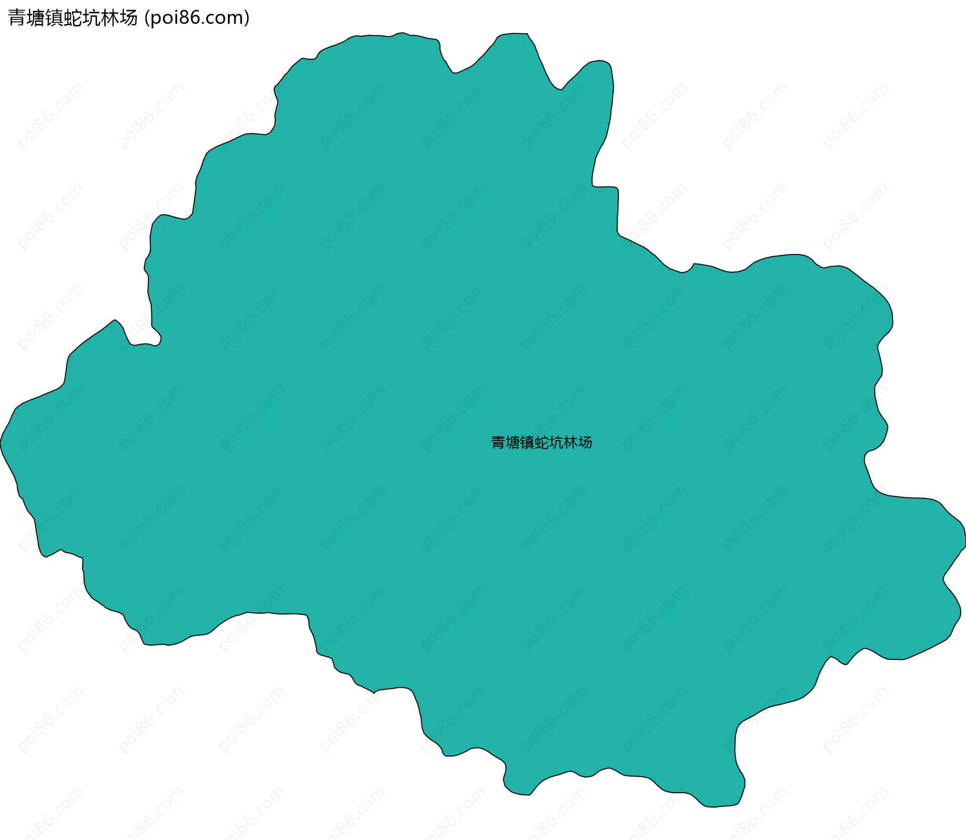 青塘镇蛇坑林场边界地图