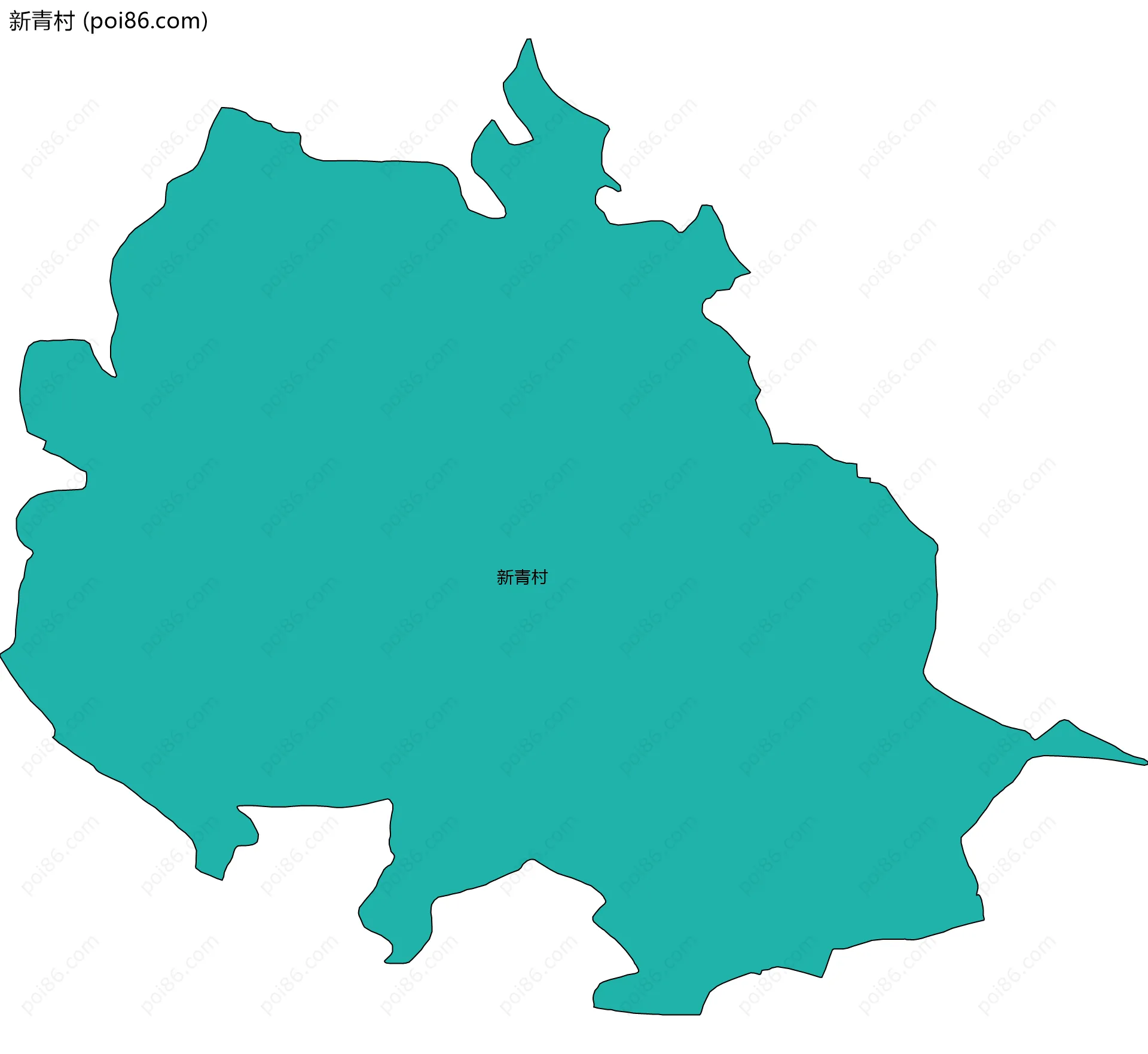 新青村边界地图