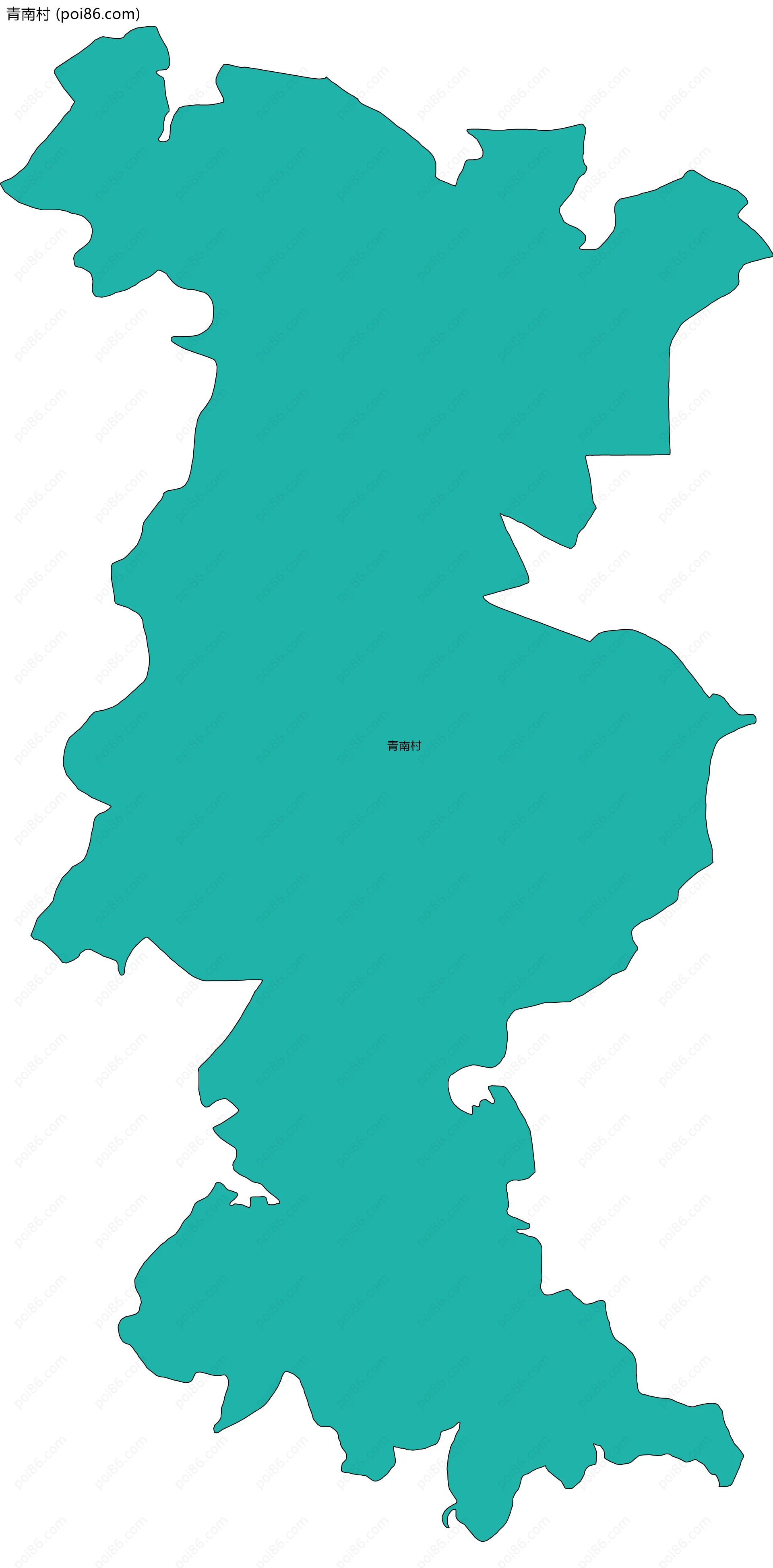 青南村边界地图