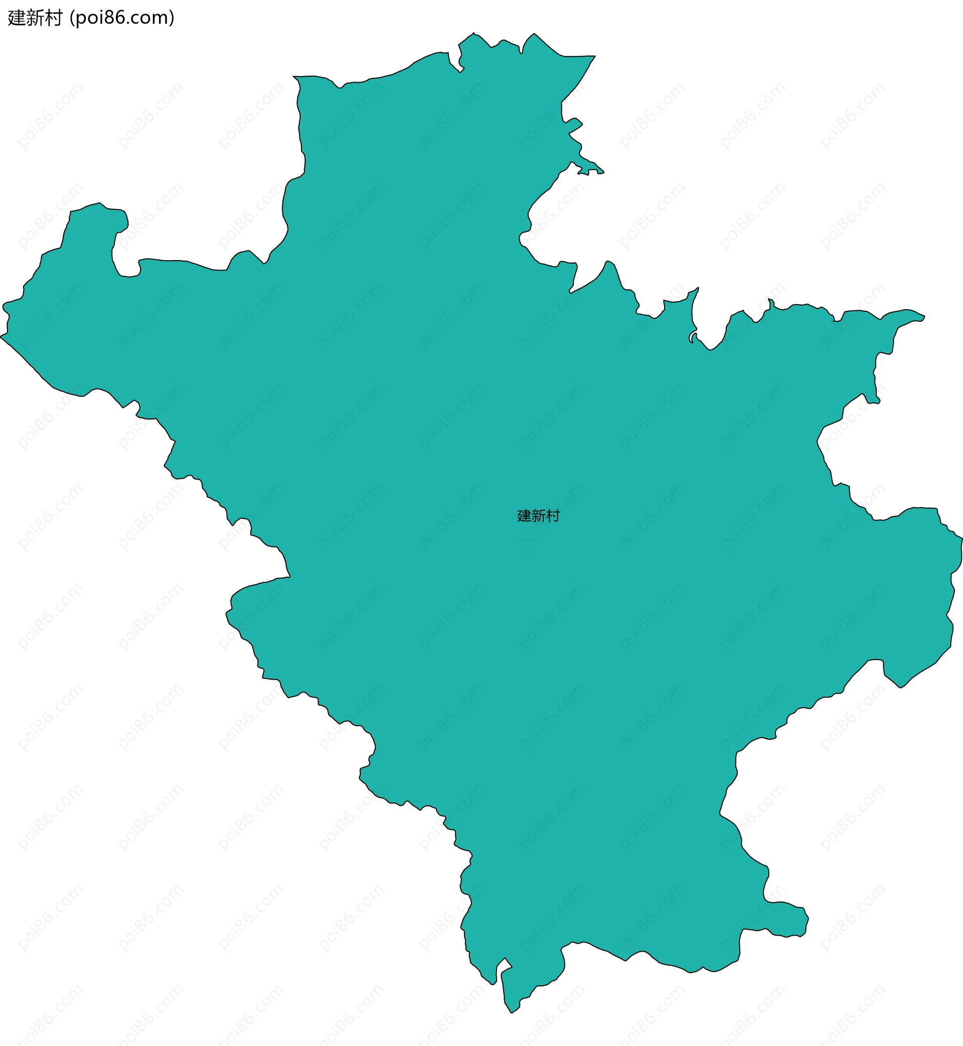 建新村边界地图