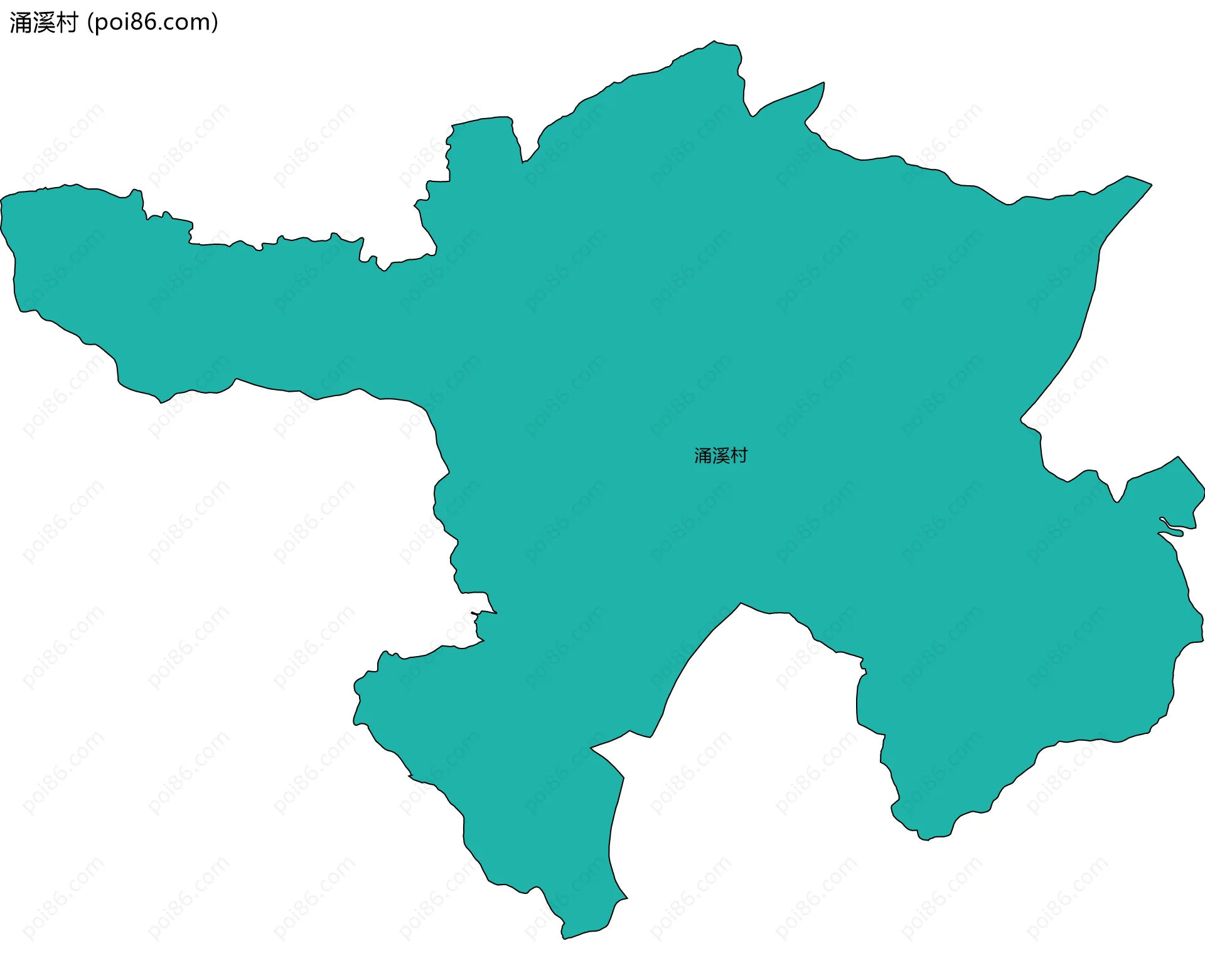 涌溪村边界地图