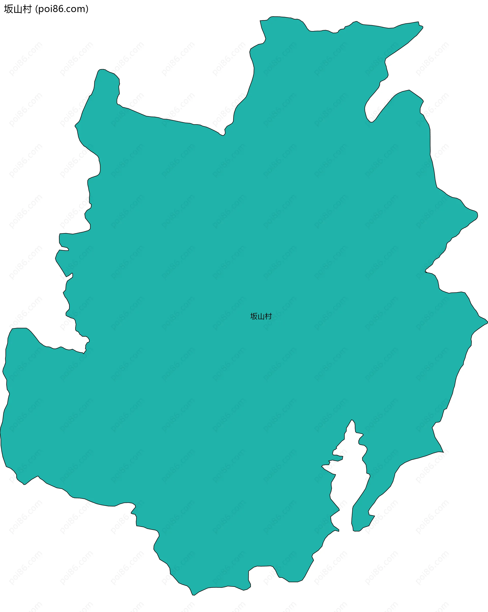 坂山村边界地图