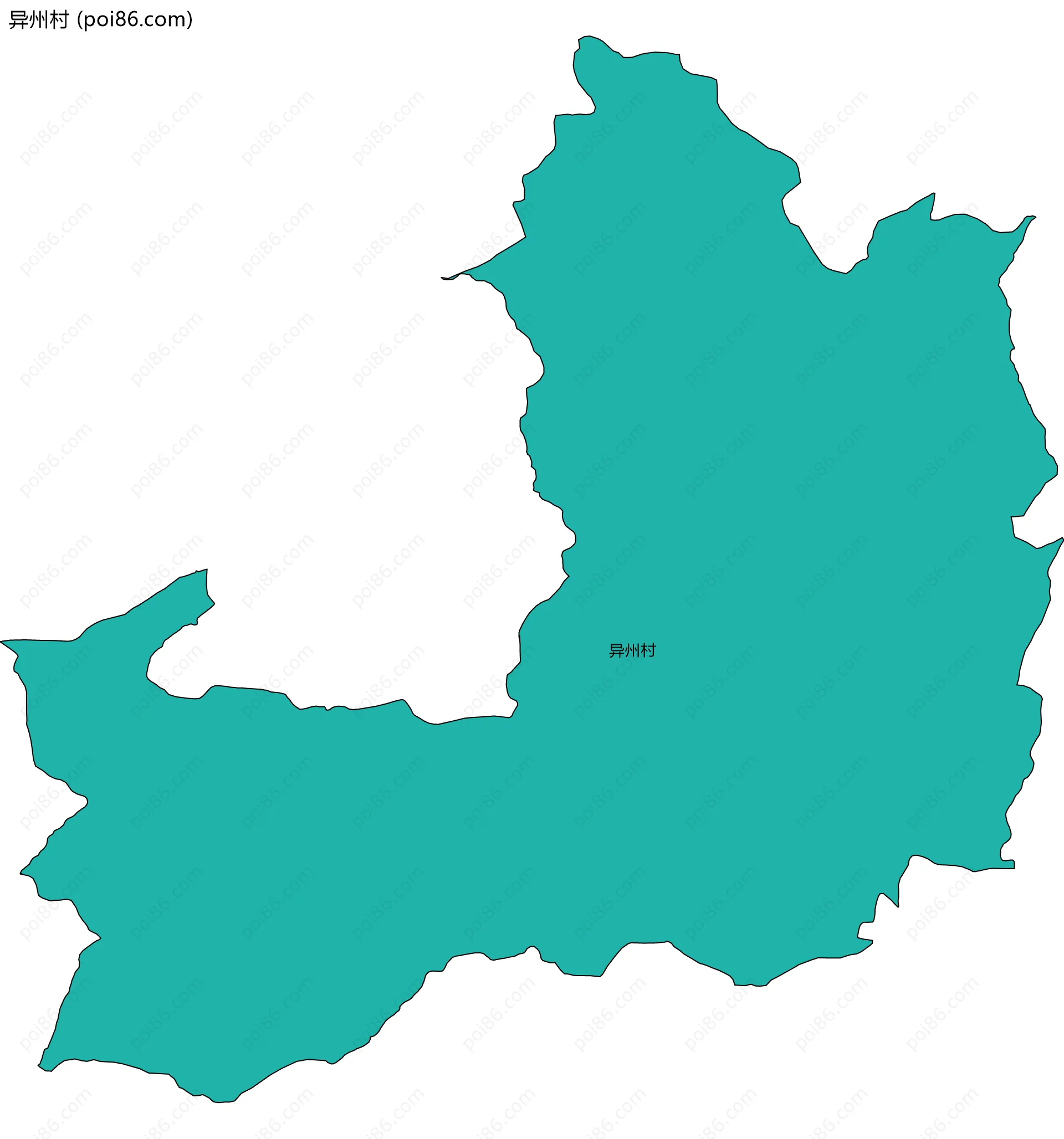 异州村边界地图