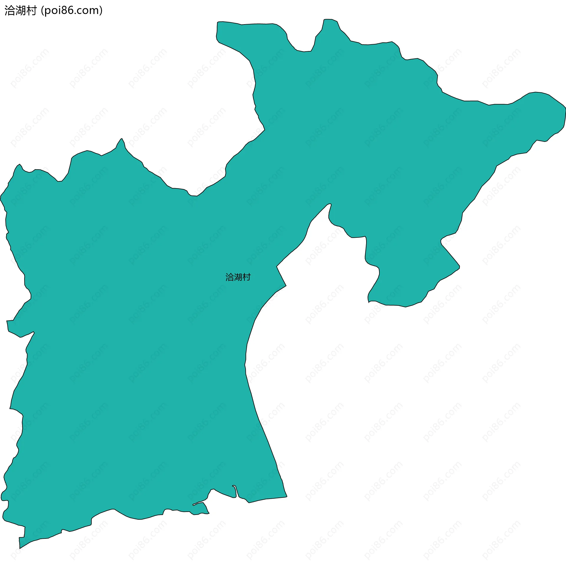 洽湖村边界地图