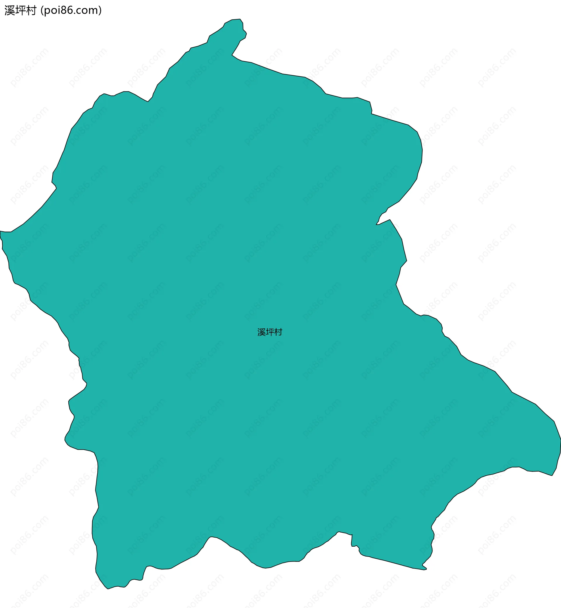 溪坪村边界地图