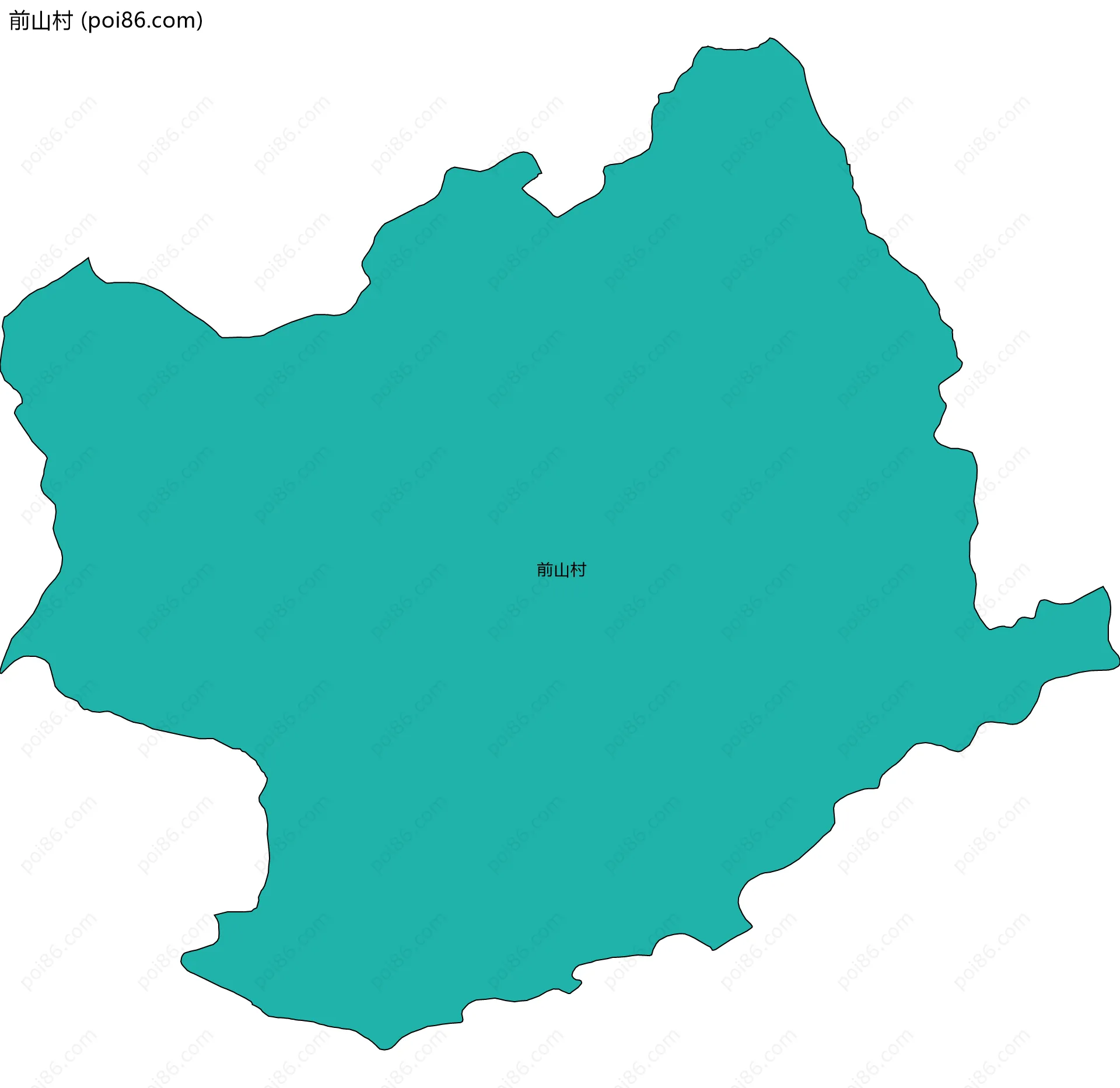 前山村边界地图