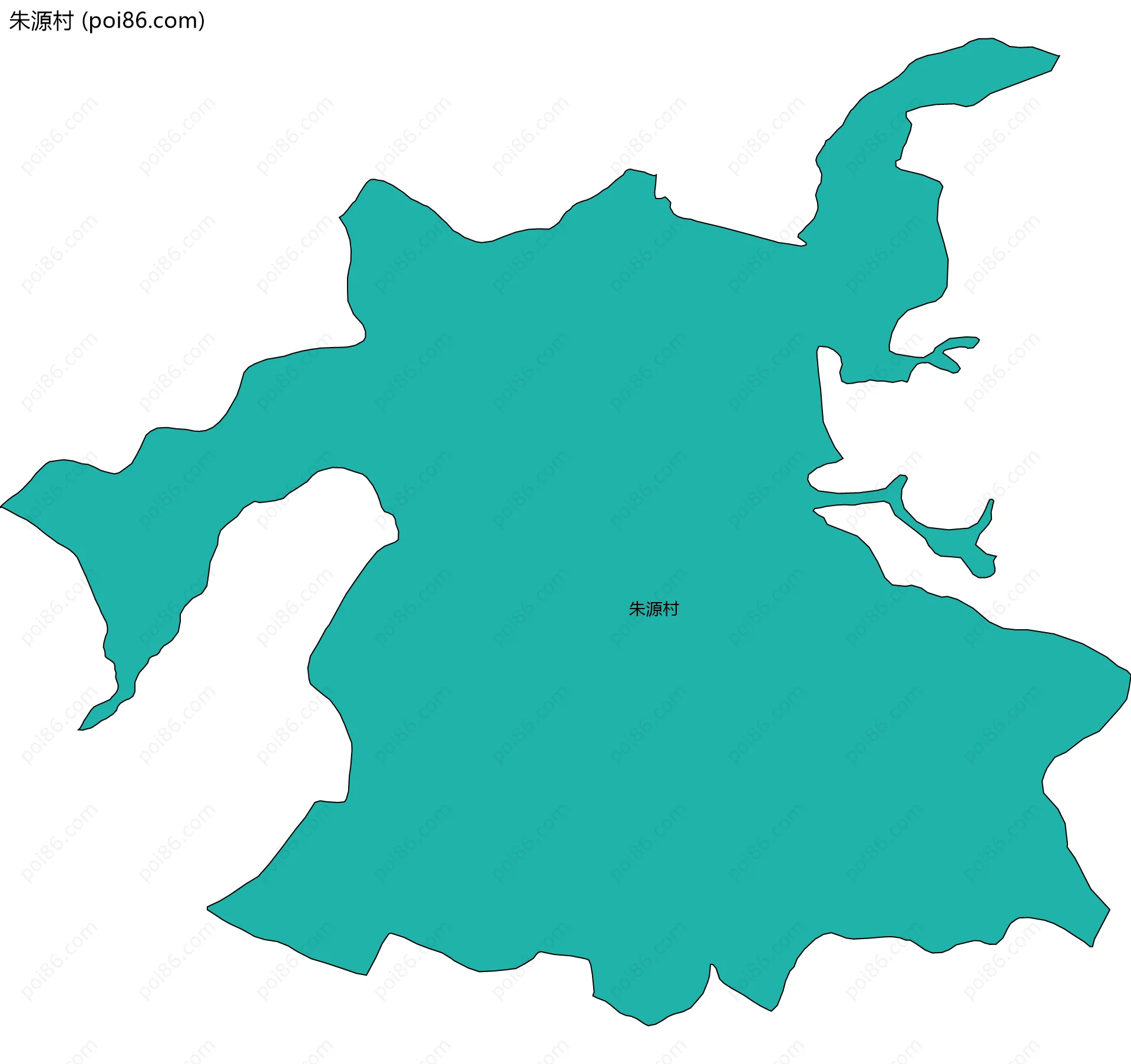 朱源村边界地图