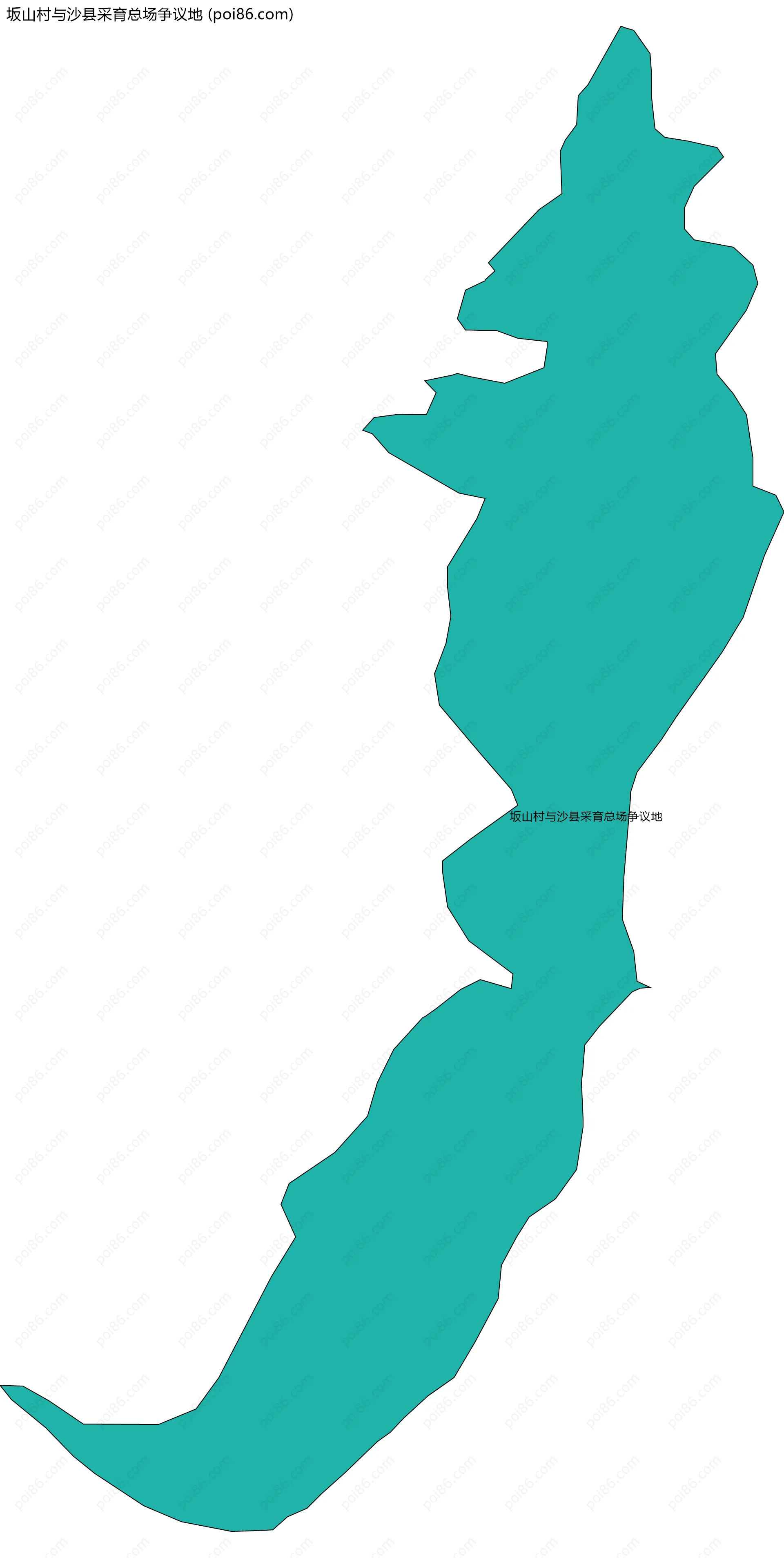 坂山村与沙县采育总场争议地边界地图