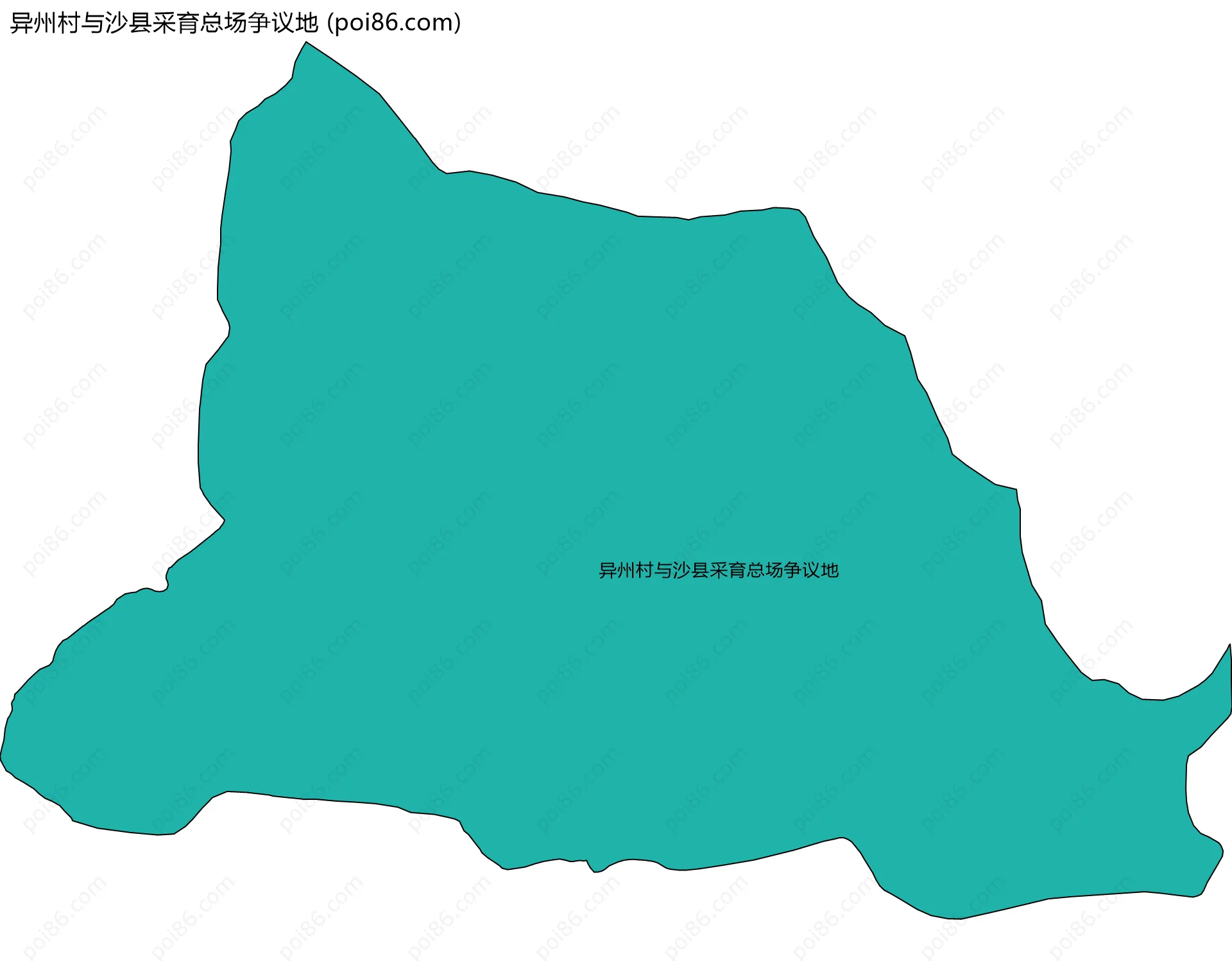 异州村与沙县采育总场争议地边界地图