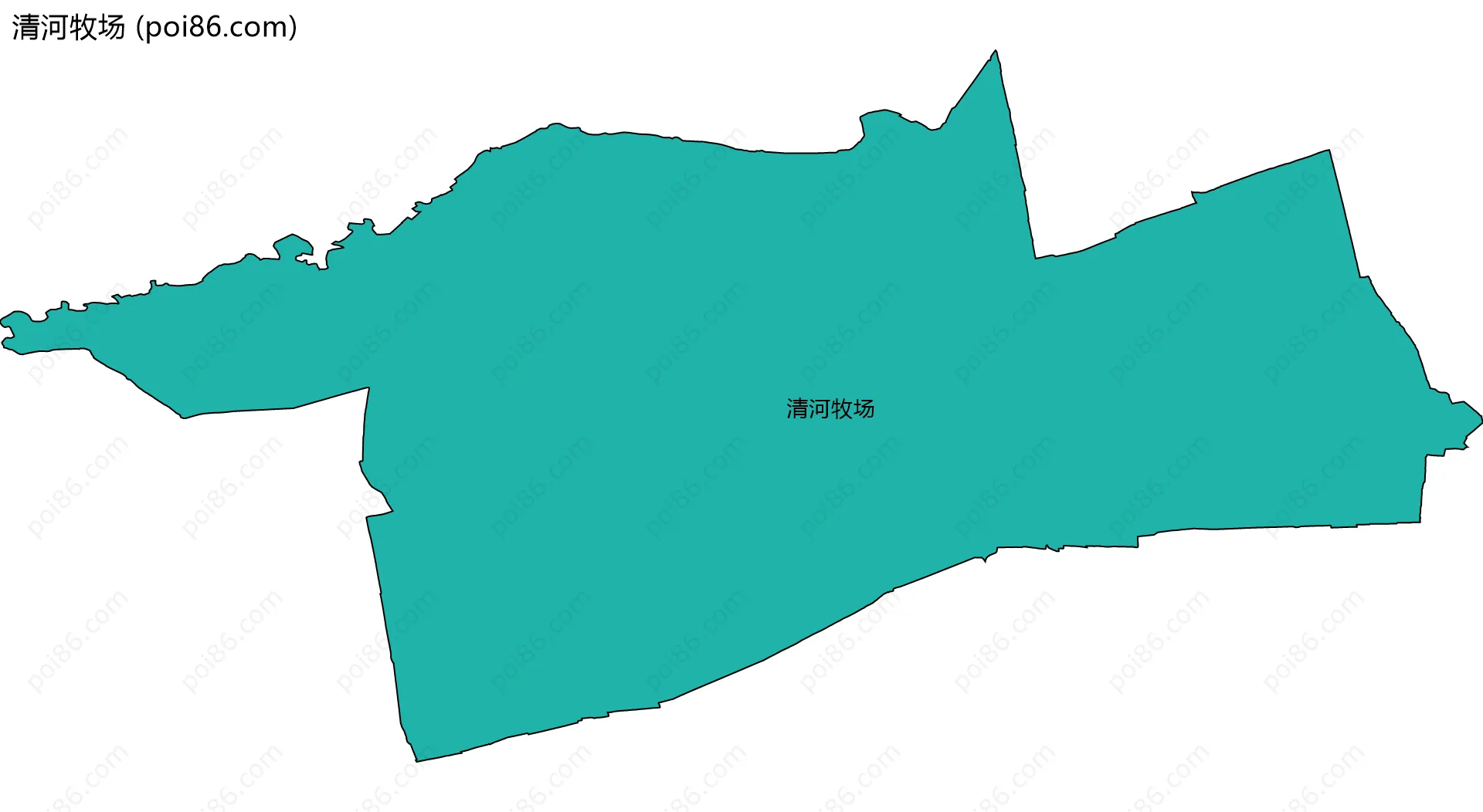 清河牧场边界地图